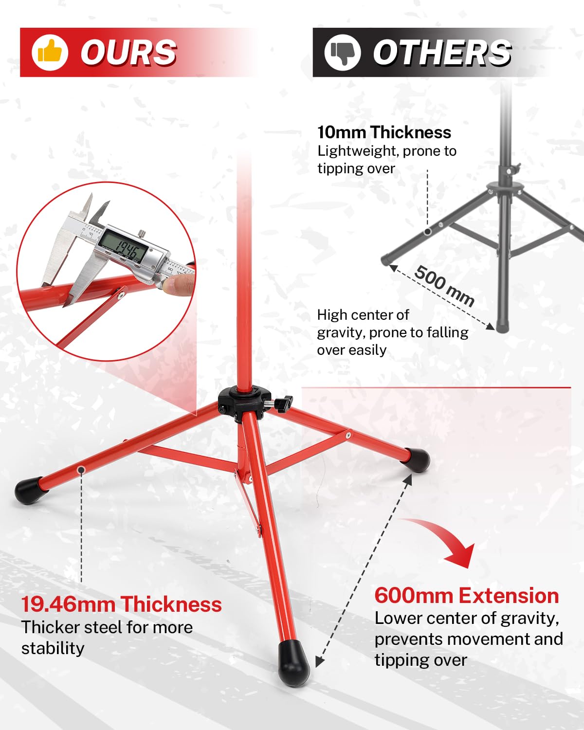 Gonex Baseball Tee Softball Tee Practice Hitting Batting Tripod Stand Rubber Tee Collapsible Portable with Carrying Bag