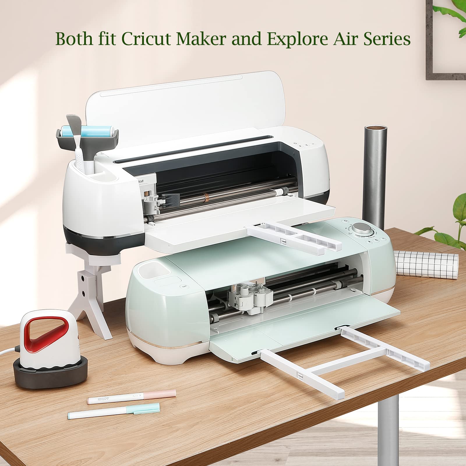 AOOIIN Extension Tray for Cricut Maker 4/Maker 3/Maker and Explore 4/3/2/Air, Cutting Mat 12x12 Holder for Cricut Maker and Explore Air Series, Tray Extender Compatible with Grip Mat