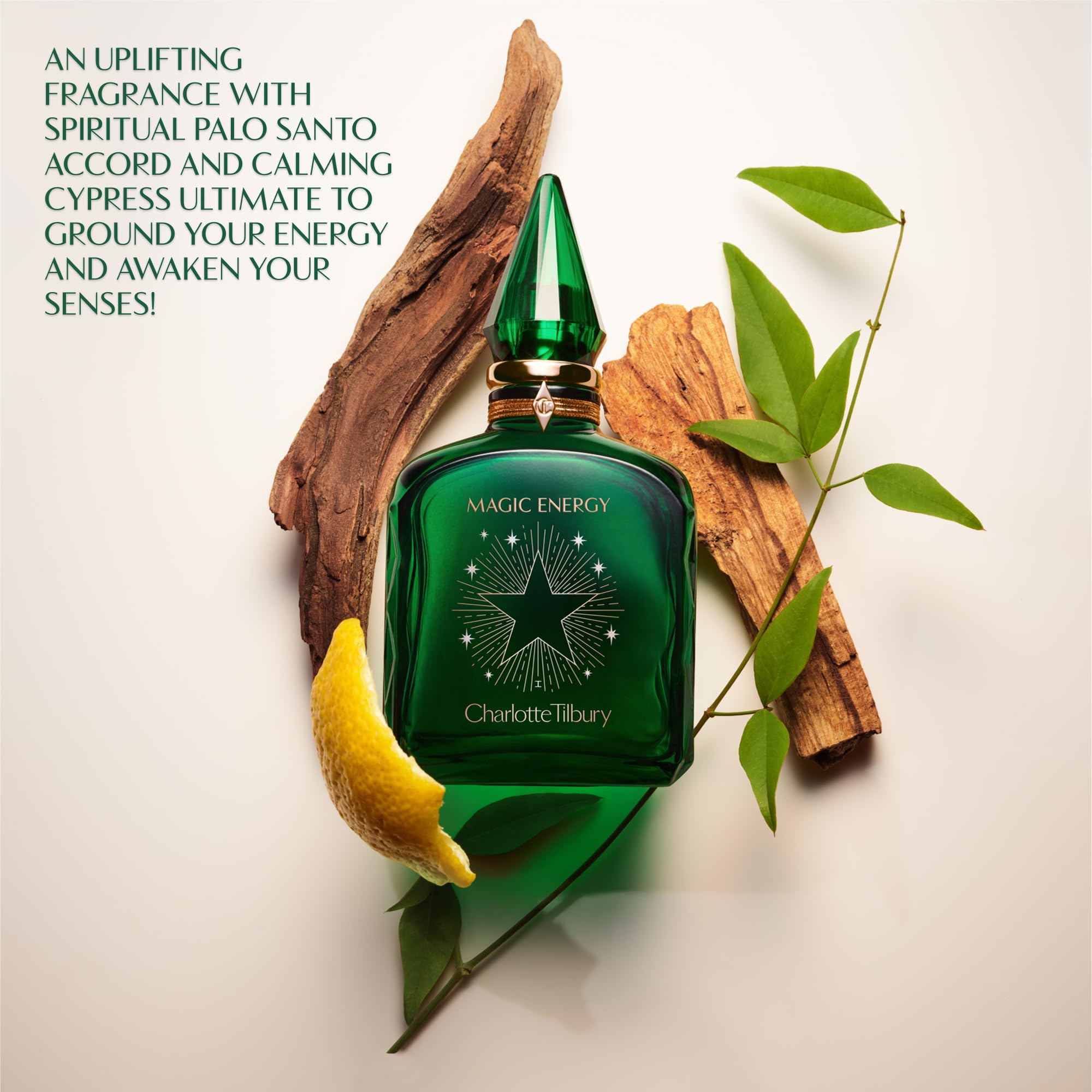 Charlotte Tilbury Magic Energy Eau De Parfum - Emotion-Boosting Citrus Woody Perfume Enriched with Naturally-Derived Oils - Long-Lasting Scent with Notes of Bergamot, Cashmere Wood & Palo Santo (10ml)