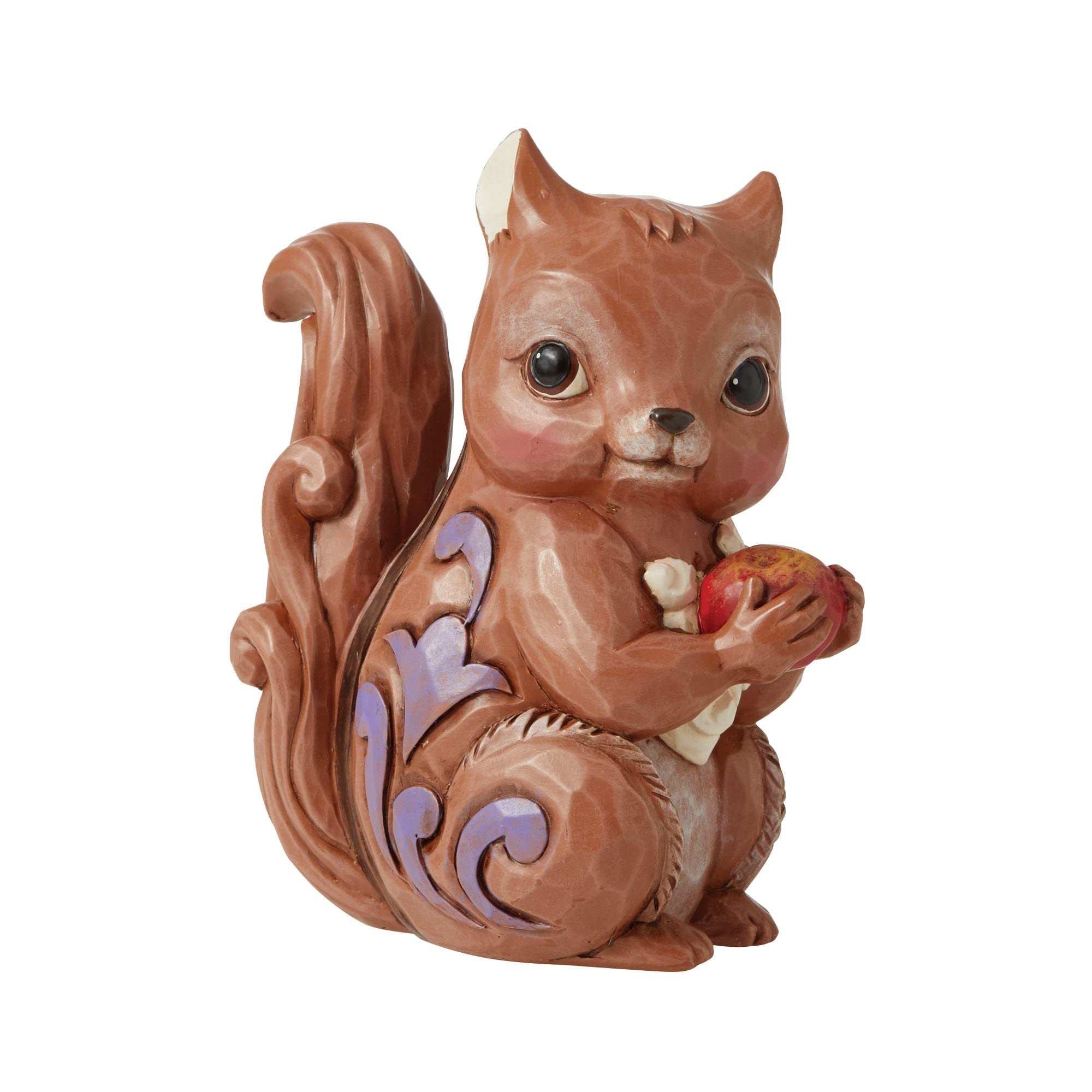 Enesco Jim Shore Heartwood Creek Chipmunk Holding a Nut Miniature Figurine, 3.75 Inch, Multicolor