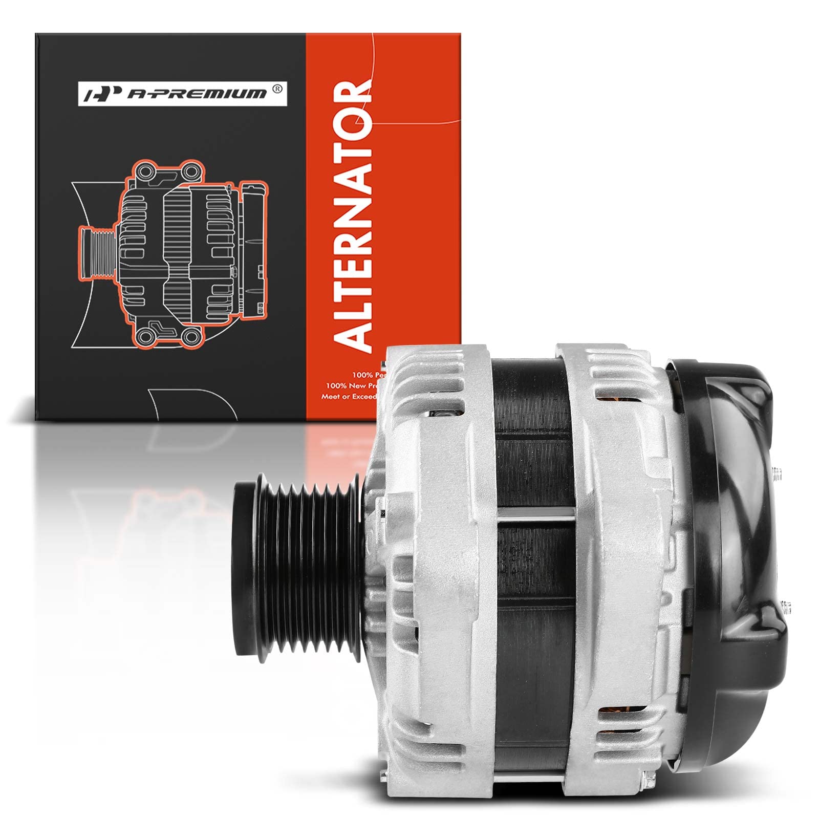 A-Premium Alternator Compatible with Toyota Highlander 2008-2013, Avalon 05-18, Venza 09-15 & Lexus ES350 07-18, RX350 07-09, V6 3.5L, 12V 130A CW 7-Groove Pulley, Replace# 27060-0P150, 27060-0P151