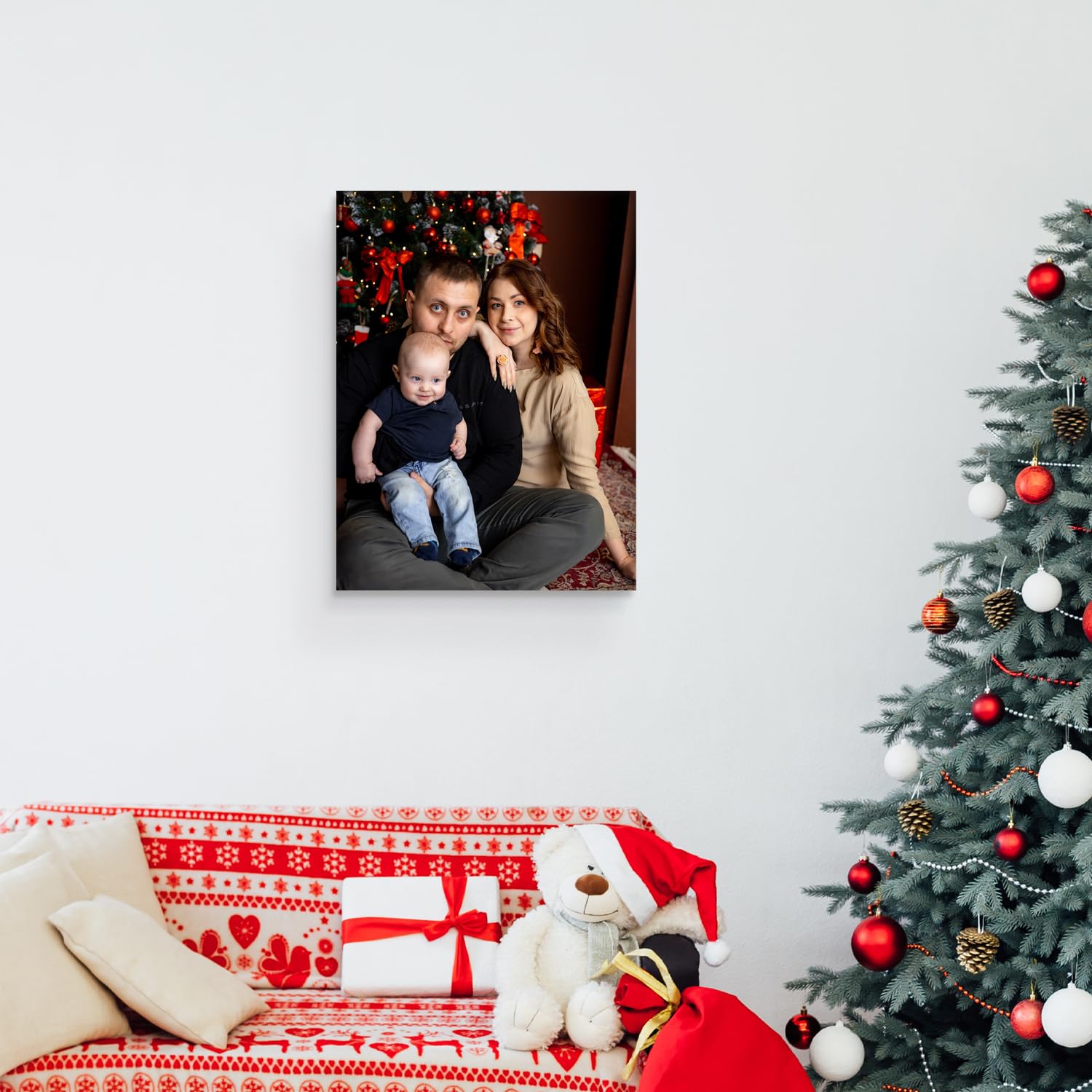 GagetElec Personalized Photo to Canvas,Custom Canvas Prints with Your Photos(Framed 8X10),Christmas Gifts for Family and Friends
