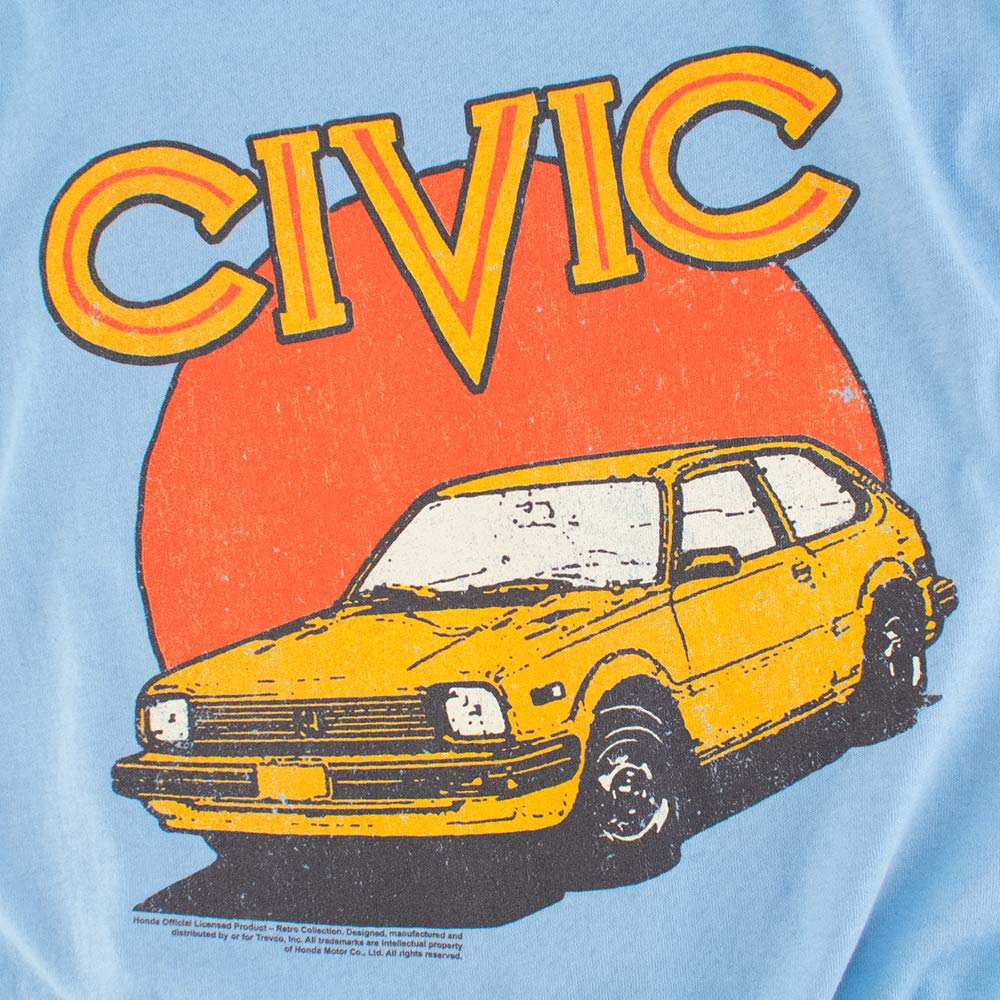 Honda Vintage Distressed Civic T Shirt & Stickers (X-Large)