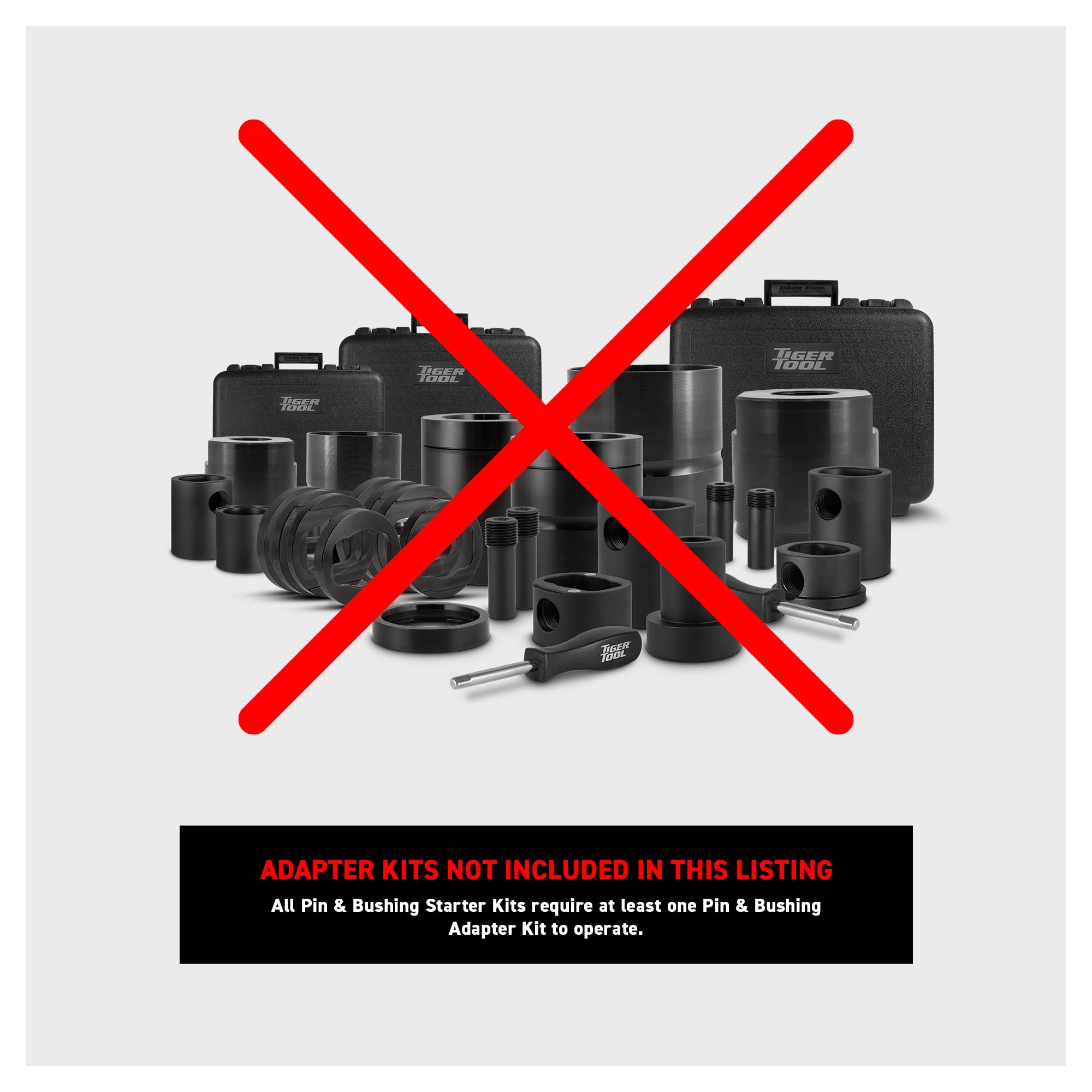 Tiger Tool Pin and Bushing Starter Kit for Commercial Semi Trucks, Heavy Duty Starter Kit for use with Class 6 – 8 Transportation Trucks & Equipment, 15000