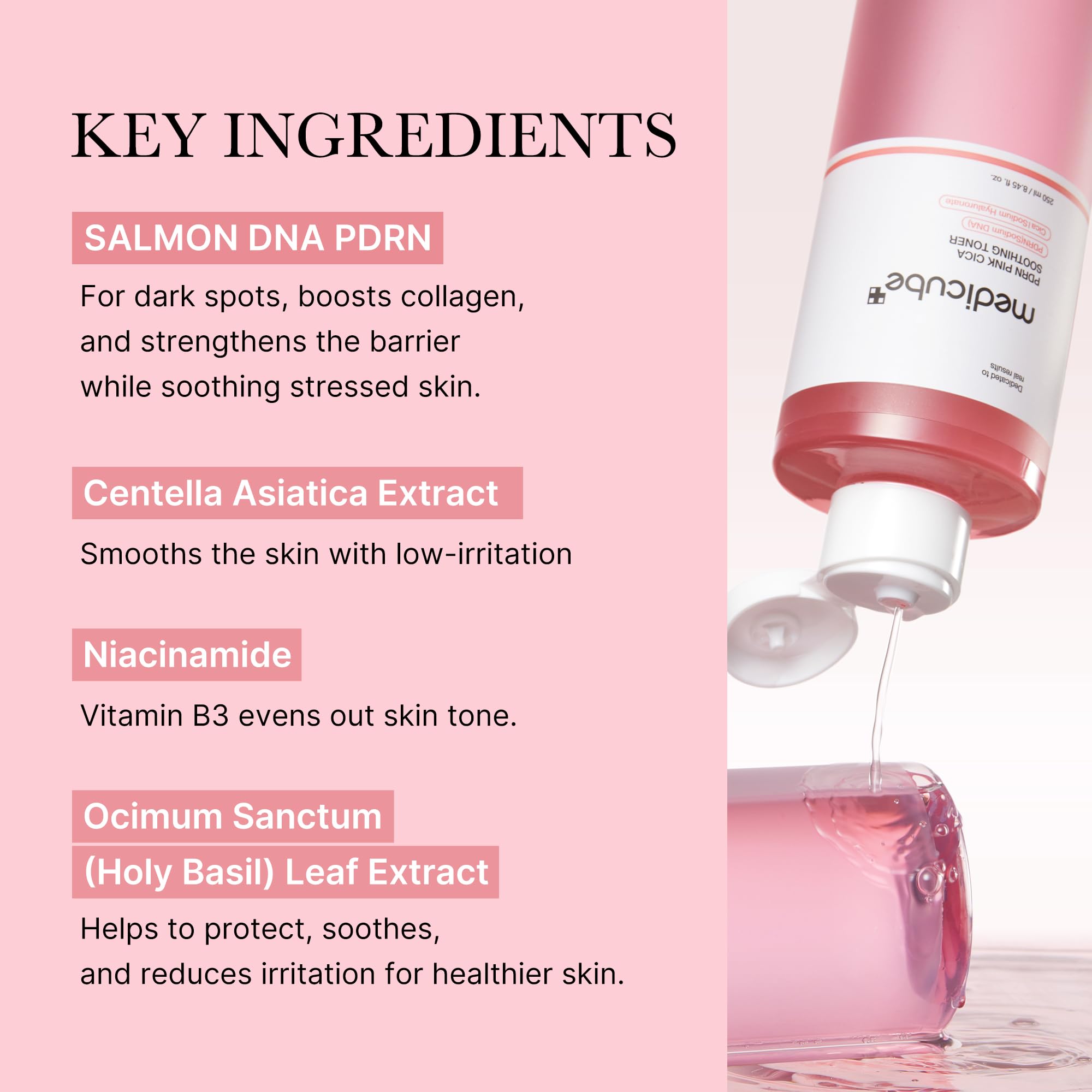 medicube Salmon DNA PDRN Pink Trio Set: Salmon DNA PDRN Pink Peptide Serum and Salmon DNA PDRN Pink CICA Soothing Toner and Salmon DNA PDRN pink collagen jelly gel mask (4ea)