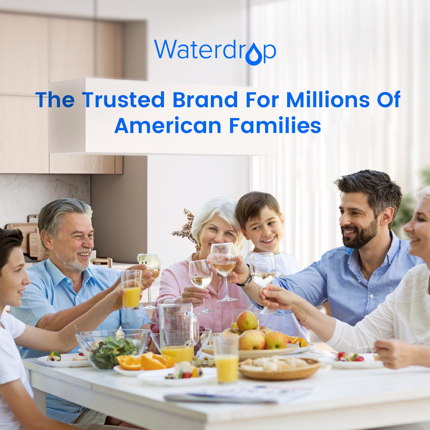 Waterdrop EDR4RXD1 Replacement for EveryDrop® Filter 4, Whirlpool® UKF8001, 4396395, Maytag® UKF8001AXX-200, UKF8001AXX-750, WD-F07, Refrigerator Water Filter, 3 Filters (Package May Vary)