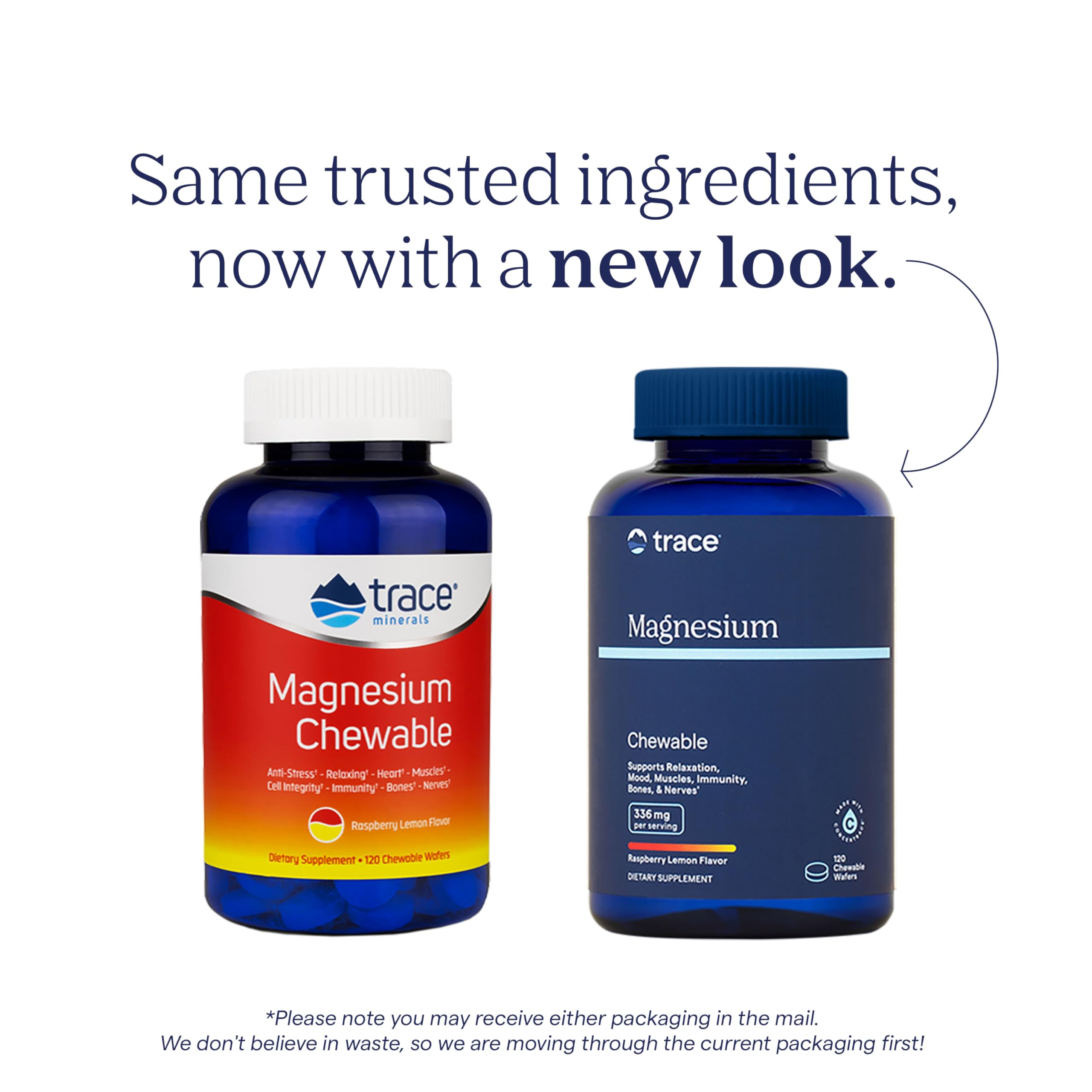 Trace Minerals | Magnesium Chewable Supplement for Adults and Kids | from Magnesium Glycinate and Citrate | Sugar Free | Raspberry Lemon | 120 ct, 30 Servings