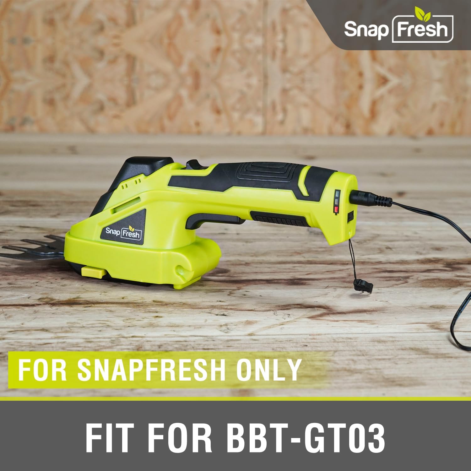 SnapFresh Cordless Grass Shear Charger, Suitable for SnapFresh 2-in-1 7.2V Handheld Hedge Trimmer (BBT-GT03)