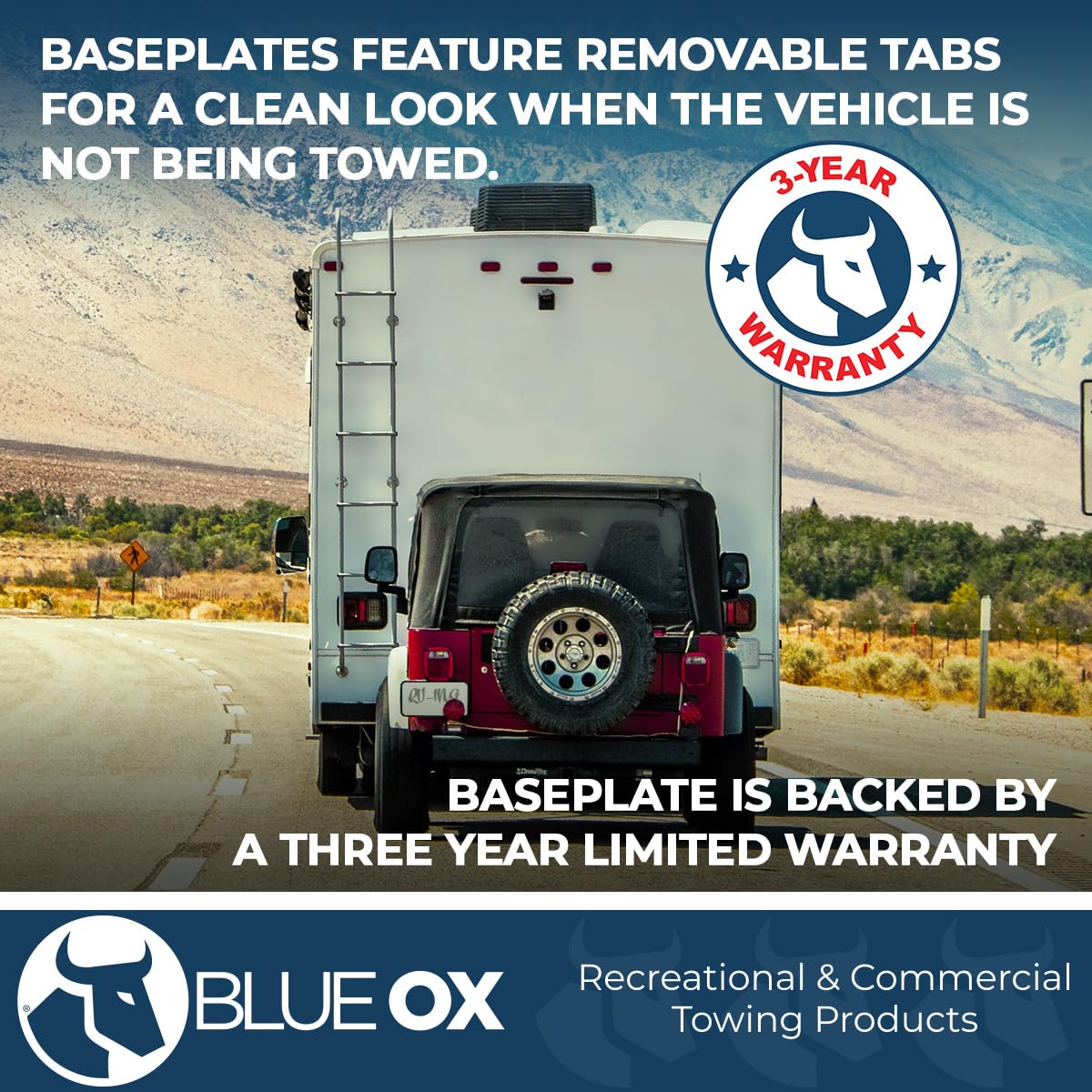 Blue Ox BX1145 Basepate for Jeep Gladiator, Black