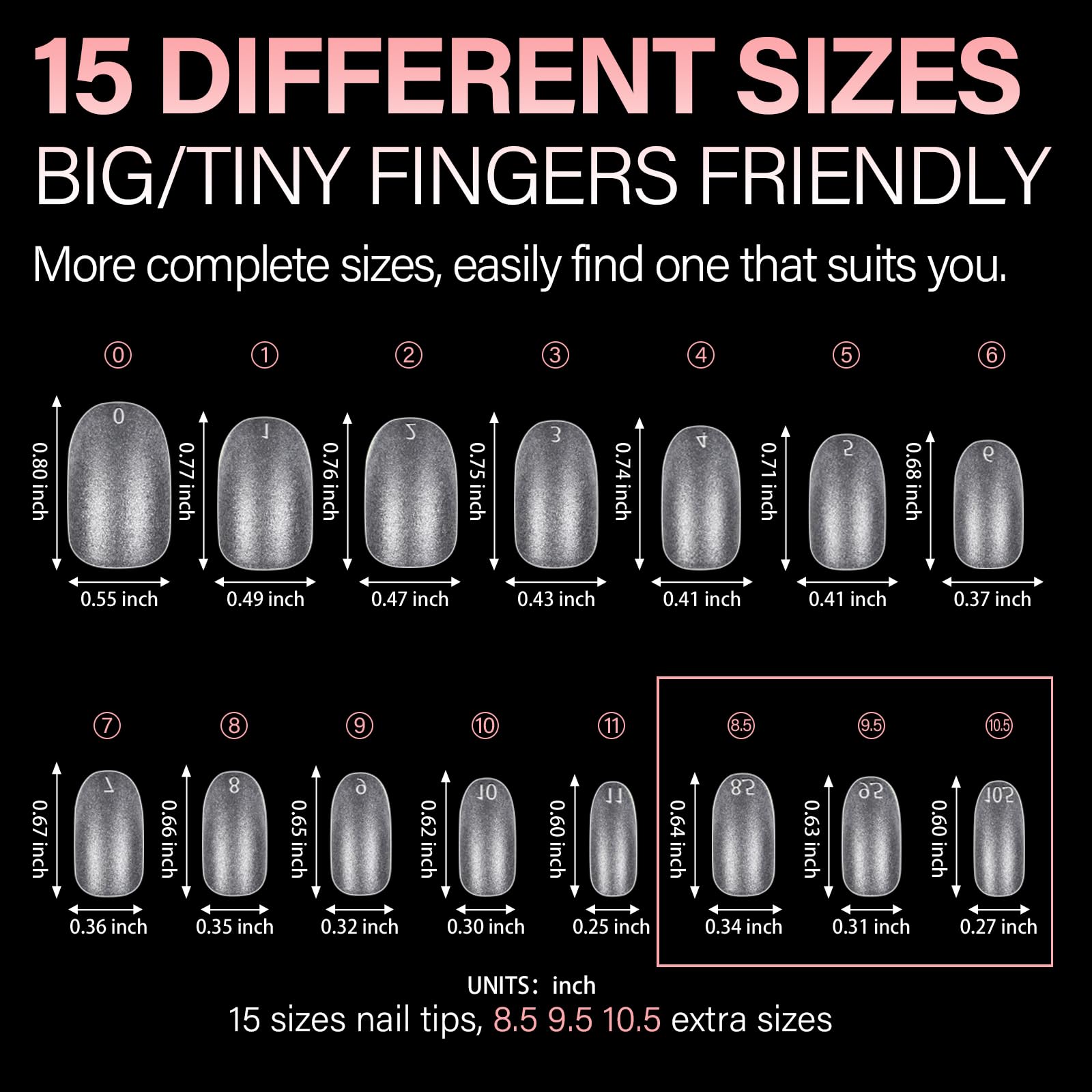 AILLSA Short Oval Nail Tips 450PCS Matte Full cover Nails Tips Soft Gel Clear No Need Filed Press on False Nail Tips Pre-Shaped for Nail Extension Fake Nail Tips Manicure 15 Sizes