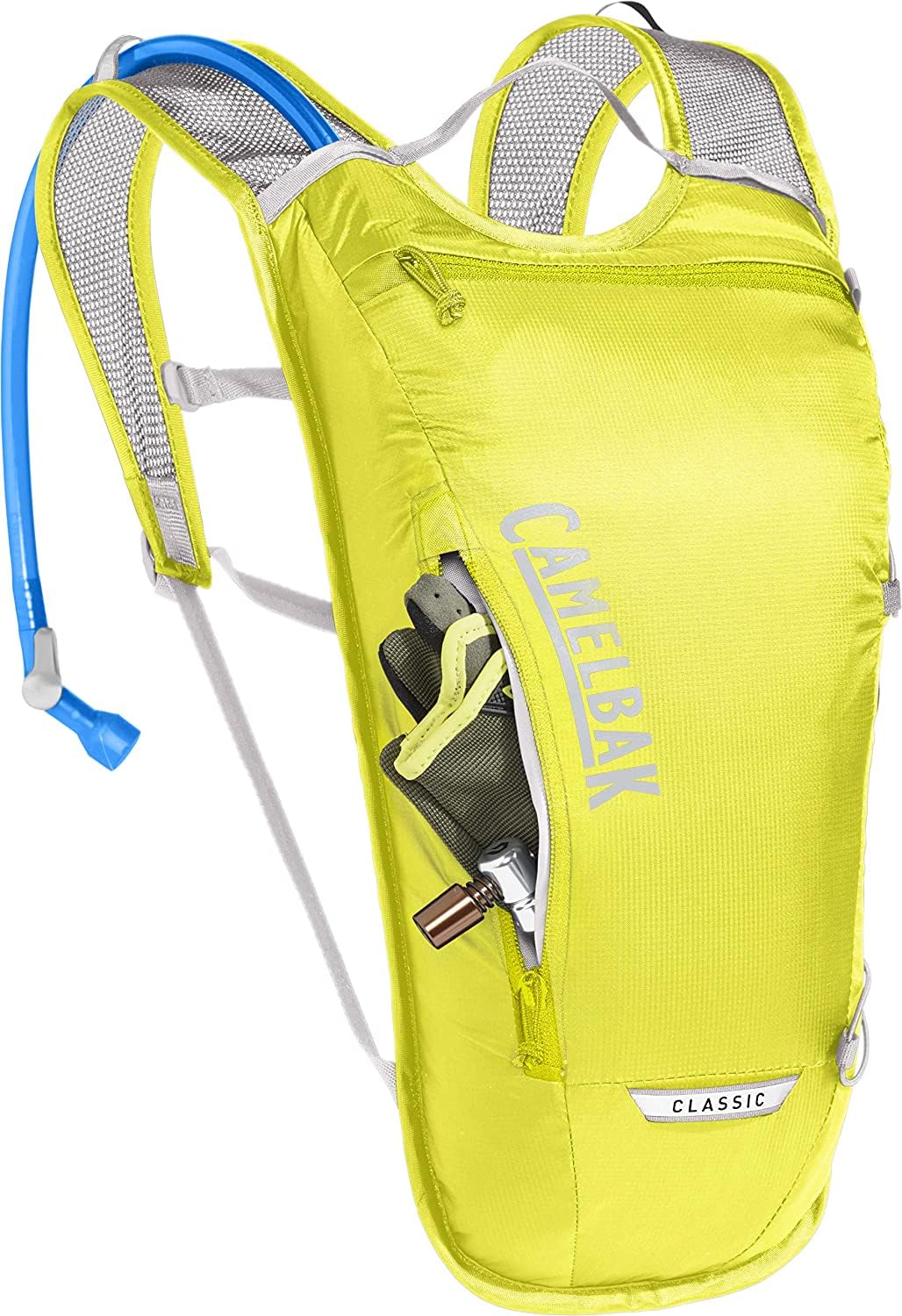 CamelBak Classic Light Bike Hydration Pack Safety Yellow/Silver, 70oz