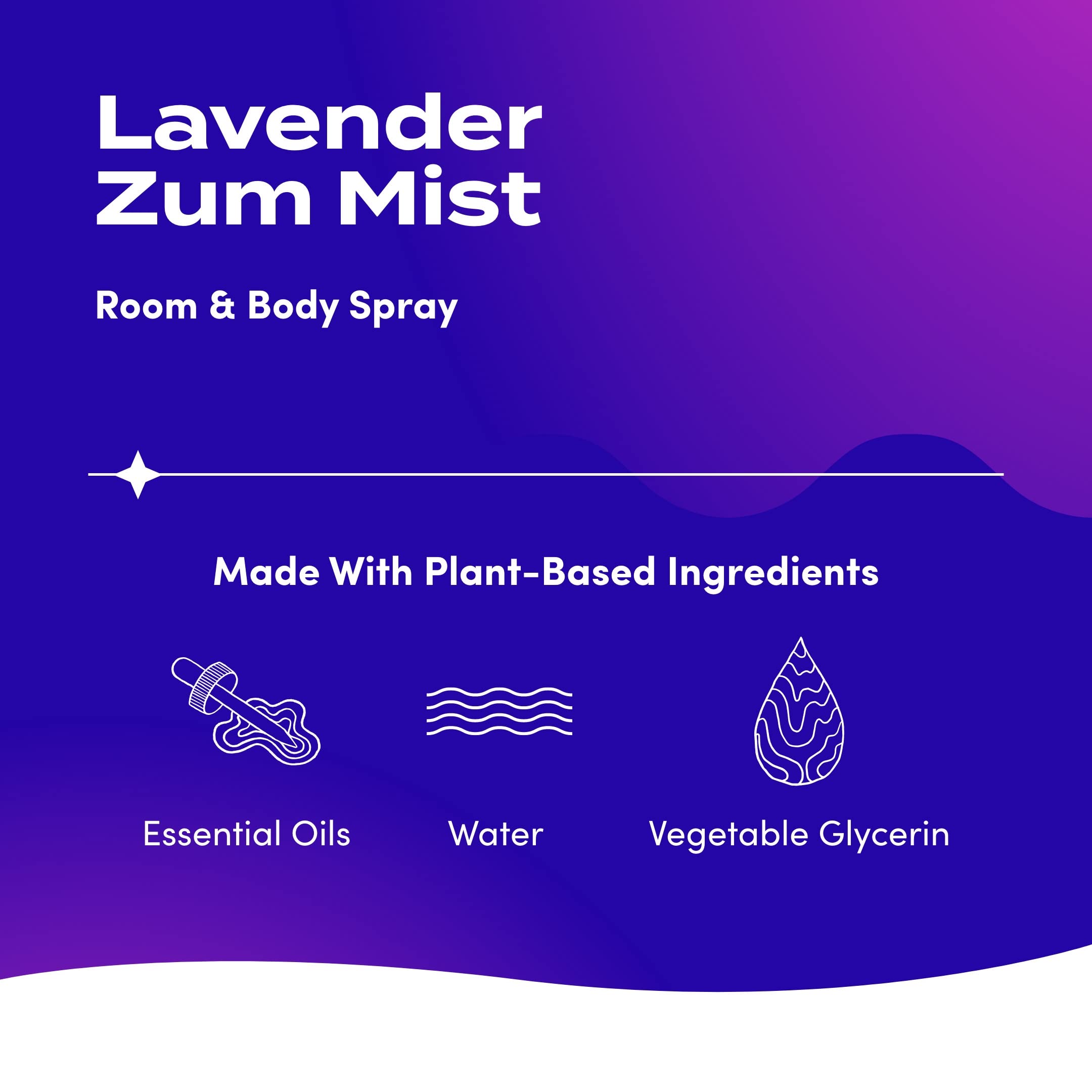 Zum Indigo Wild Mist Room & Body Spray - Aromatherapy Essential Oil Spray - Natural Body Mist & Room Spray - Lavender Scent - 4 fl oz