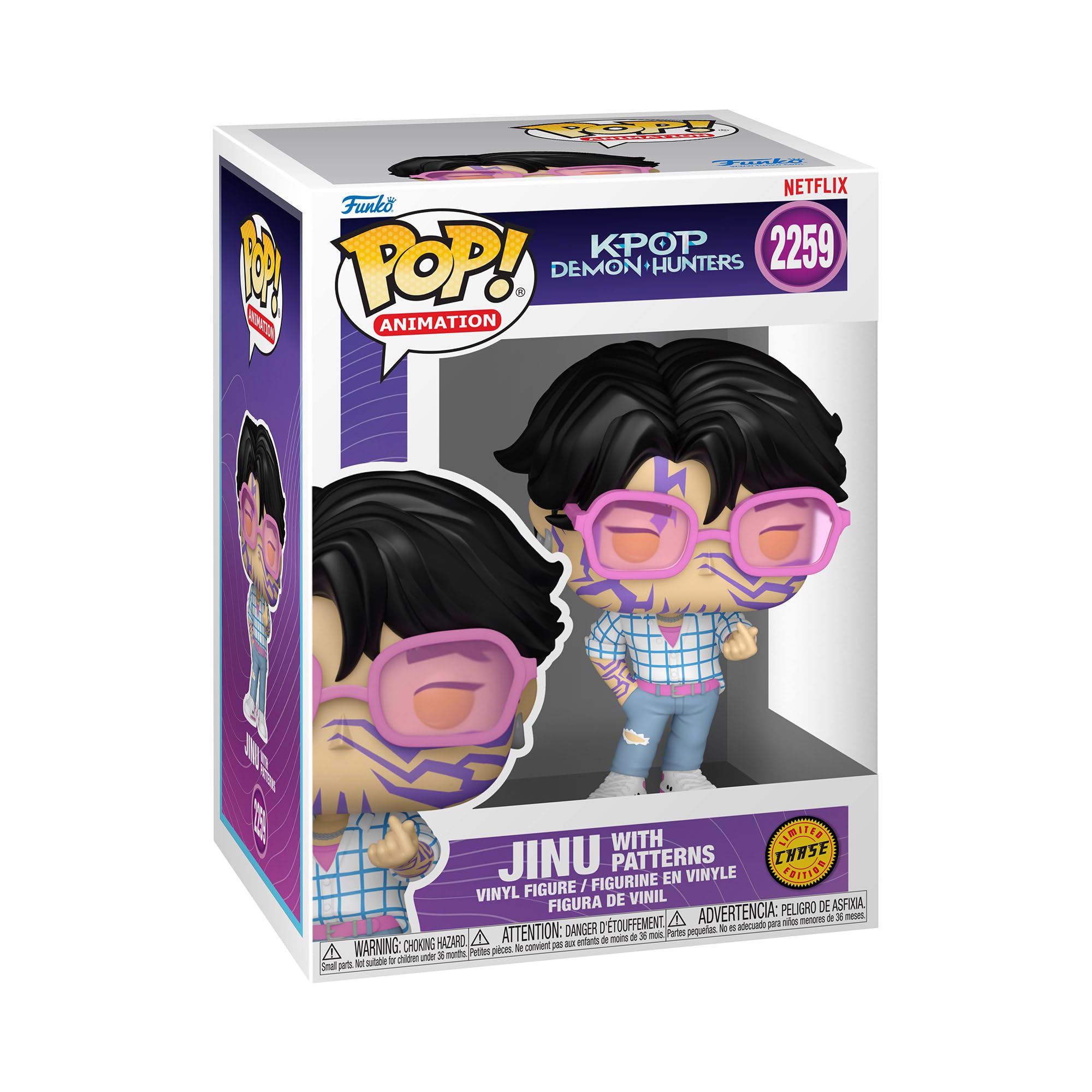 Funko Pop! Animation: Kpop Demon Hunters - Jinu - 1/6 Odds for Rare Chase Variant - Collectable Vinyl Figure - Gift Idea - Official Merchandise - Toys for Kids & Adults - Model Figure for Collectors