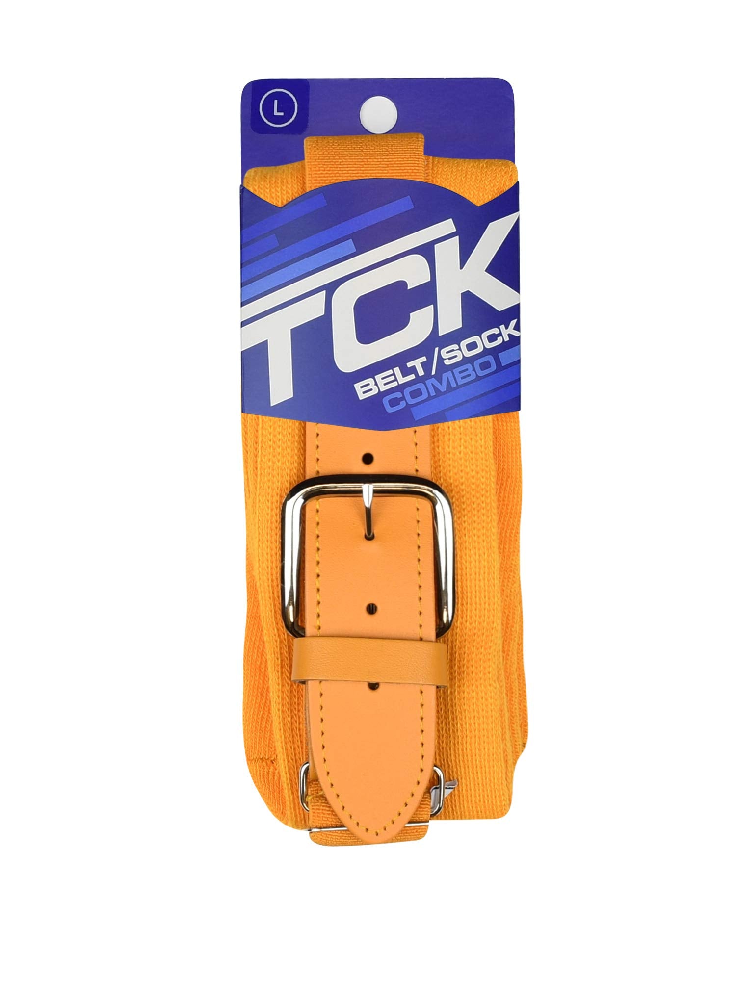 TCK Baseball/Softball Youth Belt & Socks Combo Set (Gold, Small)