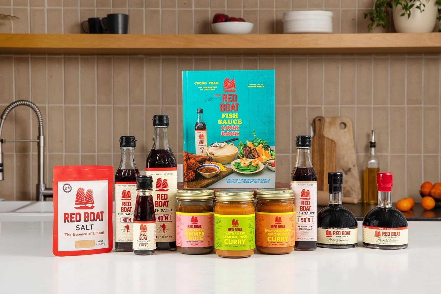Red Boat Fish Sauce, Phamily Reserve | Premium 50°N fish sauce sustainably made with just two ingredients in Vietnam | Higher Protein For Exceptional Flavor | Gluten and sugar free, no preservatives | 8.45 fl oz.