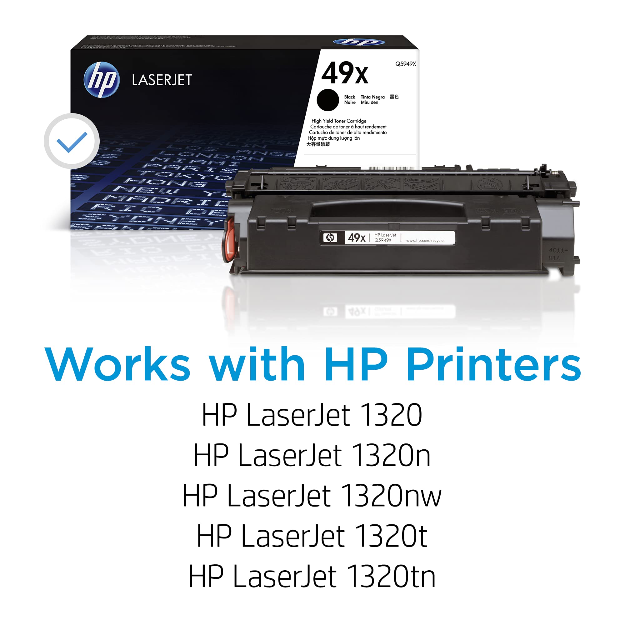 HP 49X Black High-yield Toner Cartridge | Works with HP LaserJet 1320 Series | Q5949X