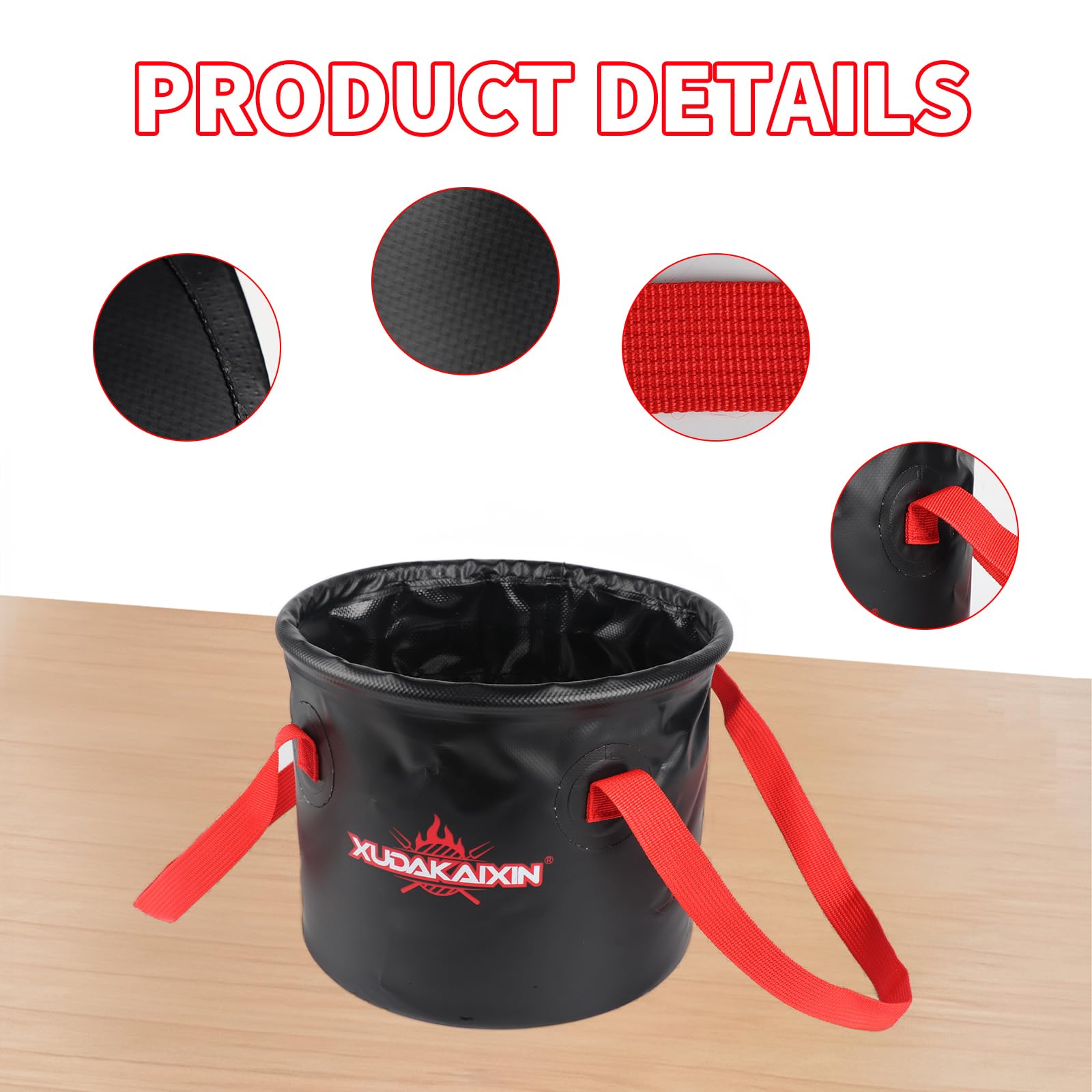 XUDAKAIXIN Grill Brush Collapsible Water Bucket, Perfect Partner for Steam Grill Brush (Only Water Bucket No Grill Brush)