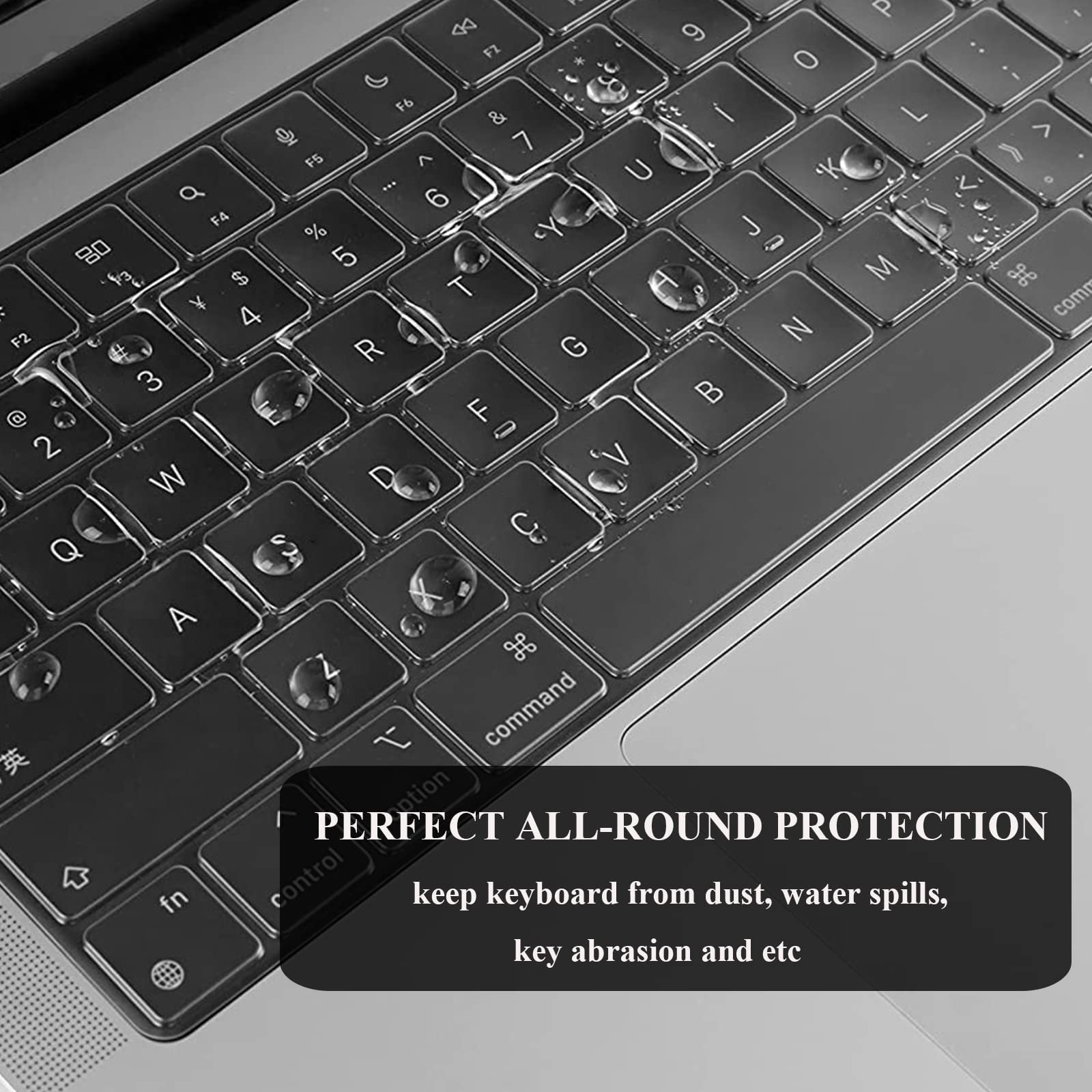 EooCoo Case Compatible with MacBook Pro 14 inch M5 2026-2021 M4 M3 M2 M1 Pro/Max Chip, Hard Shell Cases with Keyboard Cover, Screen Protector - Crystal Clear