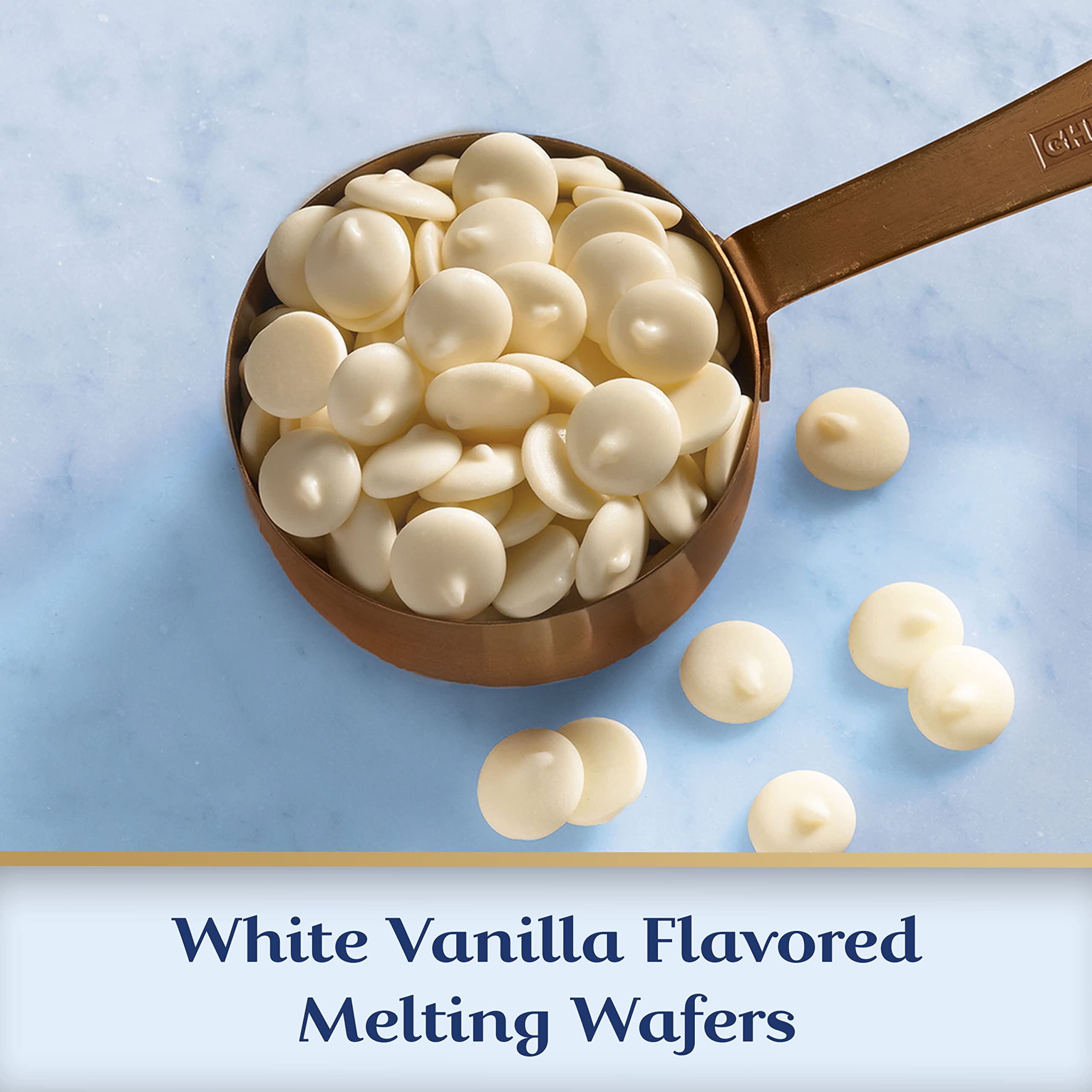 GHIRARDELLI White Vanilla Flavored Melting Wafers, 10 OZ Bag