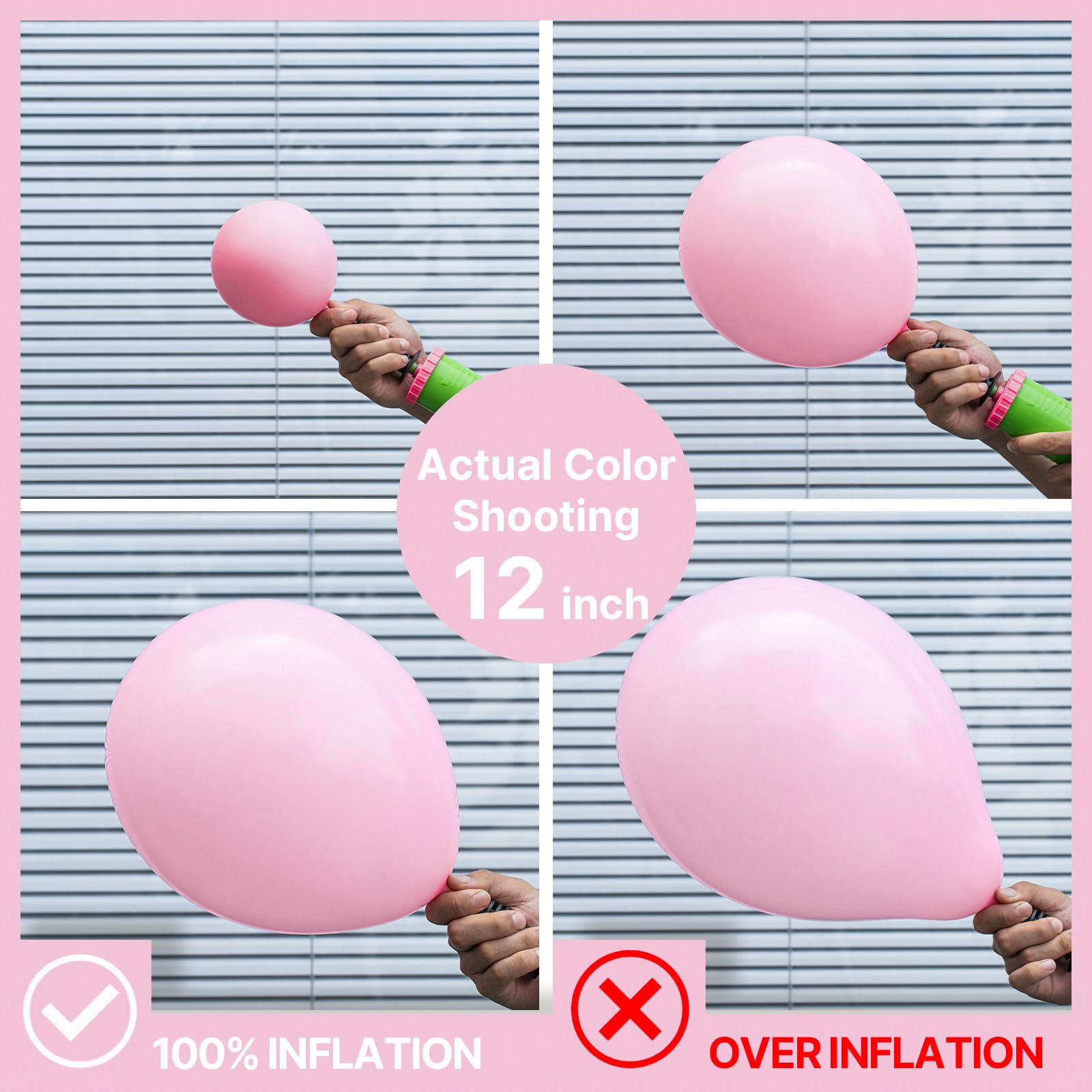 PartyWoo Light Pink Balloons 127pcs Different Sizes of 36 18 12 10 5 Inch Pastel Pale Baby Pink Balloon Arch Kit for Baby Shower Bachelorette Bridal Shower Birthday Party Decorations Pink-Y48