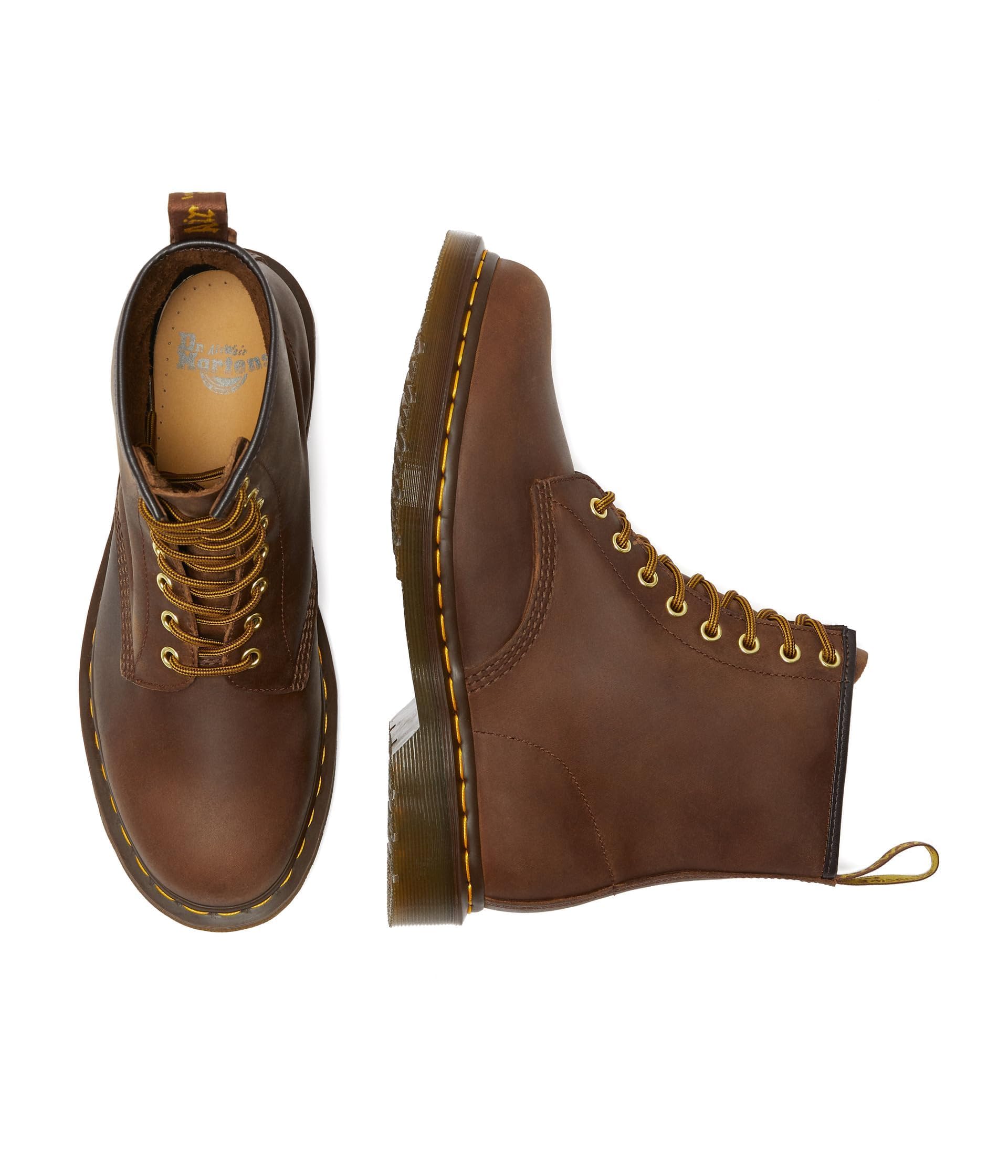 Dr. Martens Unisex 1460 Crazy Horse Leather 8 Eye Boot, Brown, 17 Women/16 Men