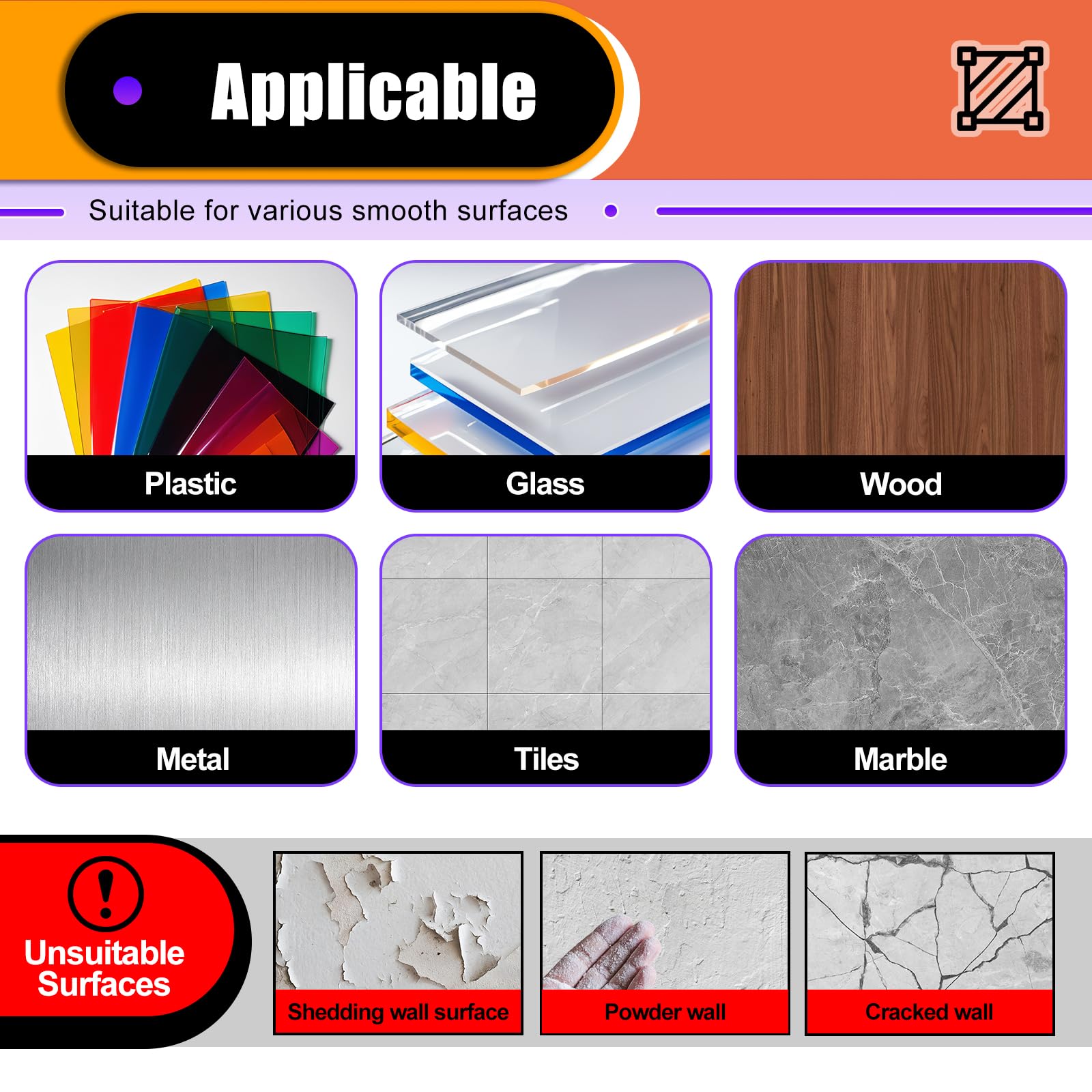 PHIXBEAR 60 Pcs Strong Double Sided Adhesive Pads, Made of 3M, Heavy Duty Square Sticky Mounting Foam Tape for Car Décor Wall, 0.12" Thick Black Sticky Pads 1.57x 1.97