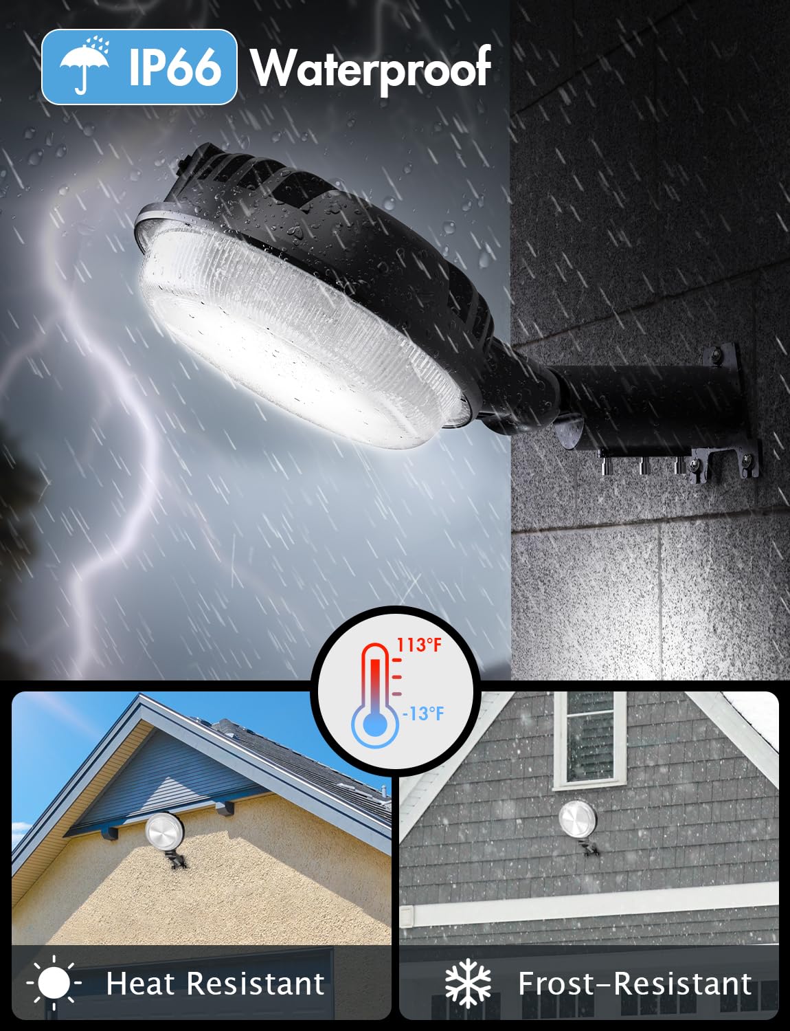 TIMOTOP LED Barn Light,150W,Yard Lights with Photocell,Dusk to Dawn Outdoor Lighting,15000LM,Exterior Security Lamp,IP66 ,6500k,150°Angle Adjustable,for Street,Farmhouse,Driveway, 33*19.5*76CM