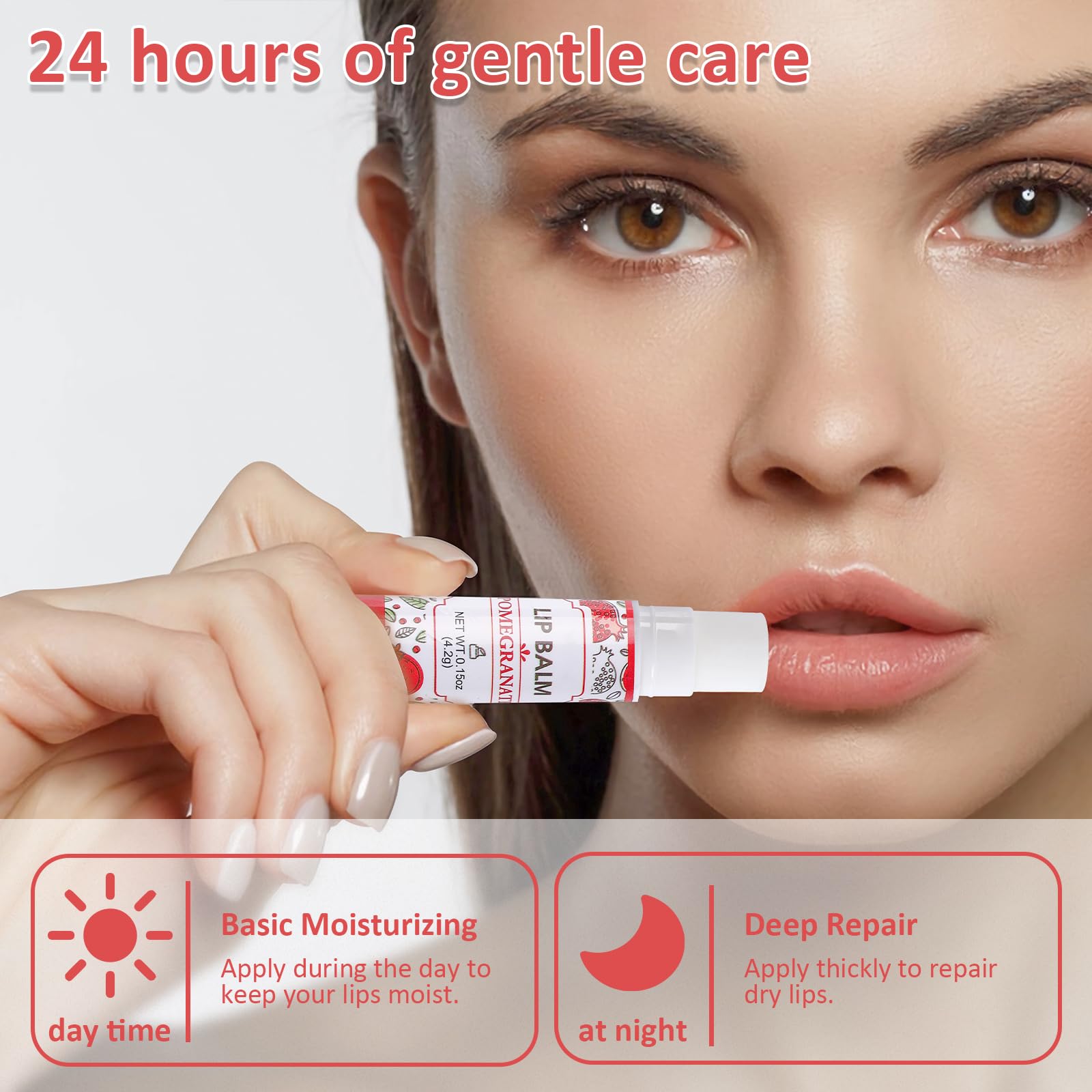 32 Pack Lip Balm, Natural Lip Balm Bulk with Vitamin E and Coconut Oil, Hydrating Lip Balm for Dry Lips, Bulk Lip Balm for Stocking Stuffers - 16 Flavors