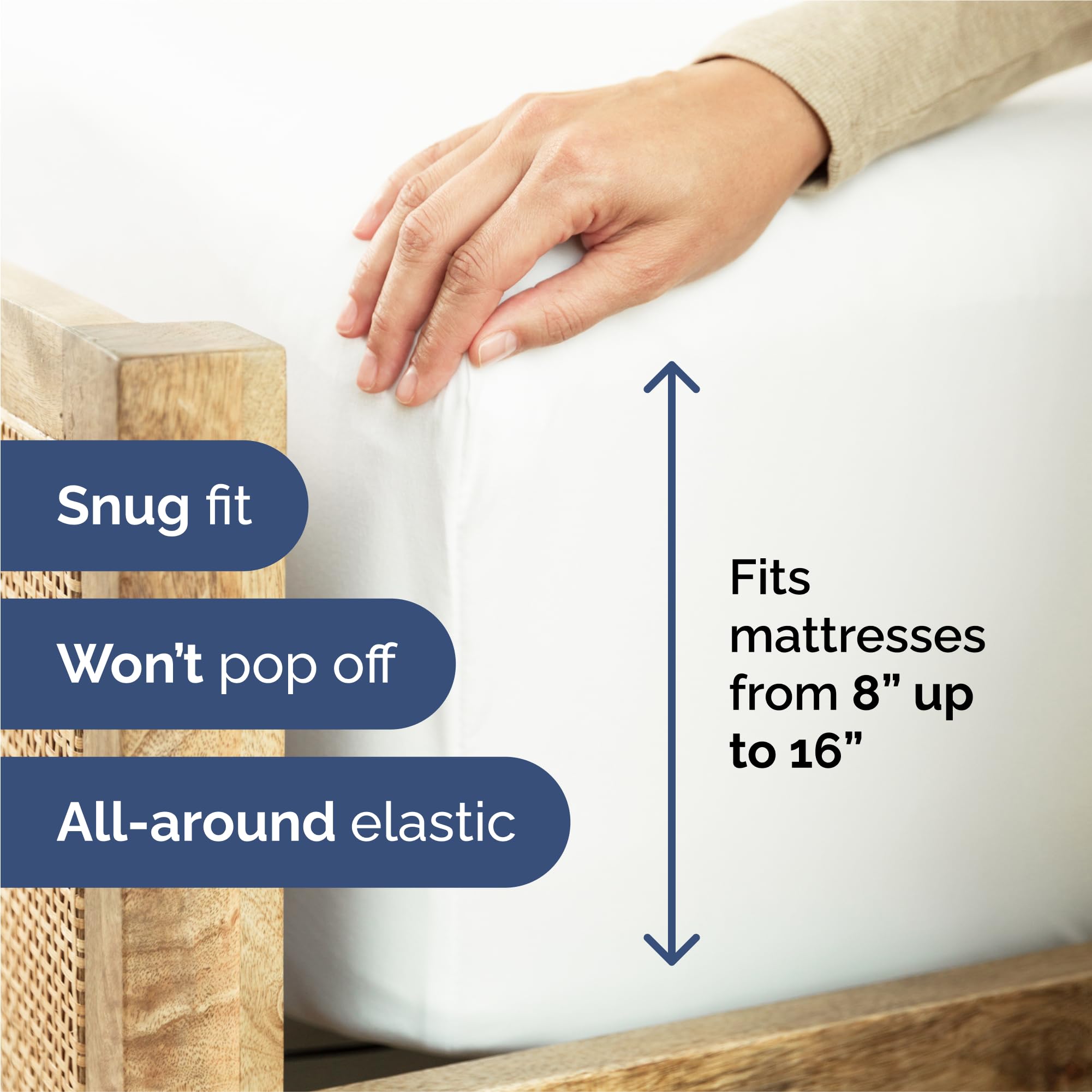 King 6 Piece Sheet Set - Comfy Breathable & Cooling - Ultra Soft Hotel Luxury Bedding Set with 8-16 Inch Deep Pockets - 1 Flat & 1 Fitted Sheet & 4 Pillowcases - Cozy, Wrinkle Free & Easy Care - White
