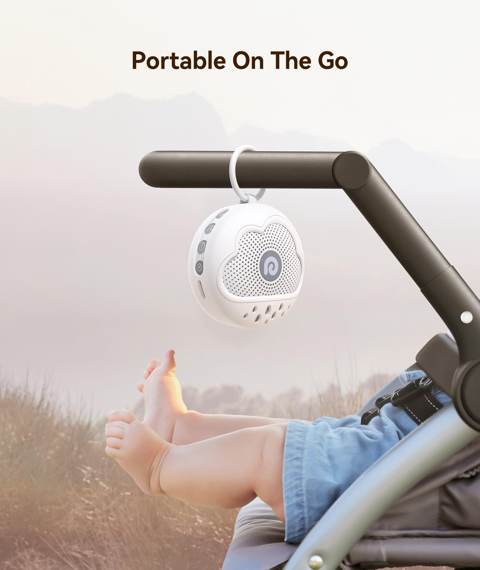 Dreamegg White Noise Machine - Portable Sound Machine Baby with Safe Silicone Cover, Features Powerful Battery, 21 Soothing Sound, Noise Canceling for Sleeping, Baby Registry Gift, Nursery, Travel
