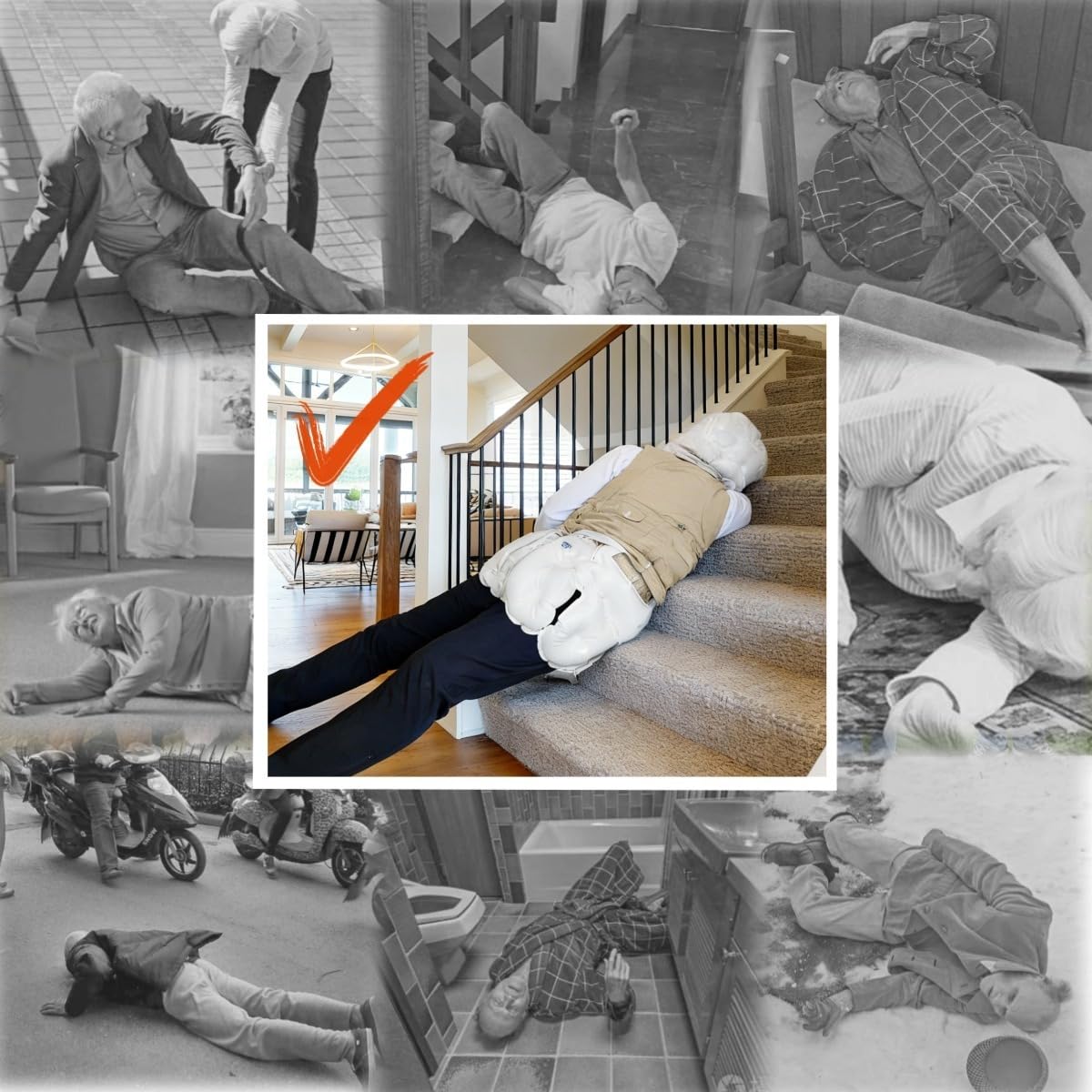 Elderly Anti Fall Airbag Vest | Smart Fall Prevention Device with App Tracking & GPS for Home Care and Post-Surgery Rehab | Unisex Breathable Nylon Safety Jacket for Hip and Head Protection