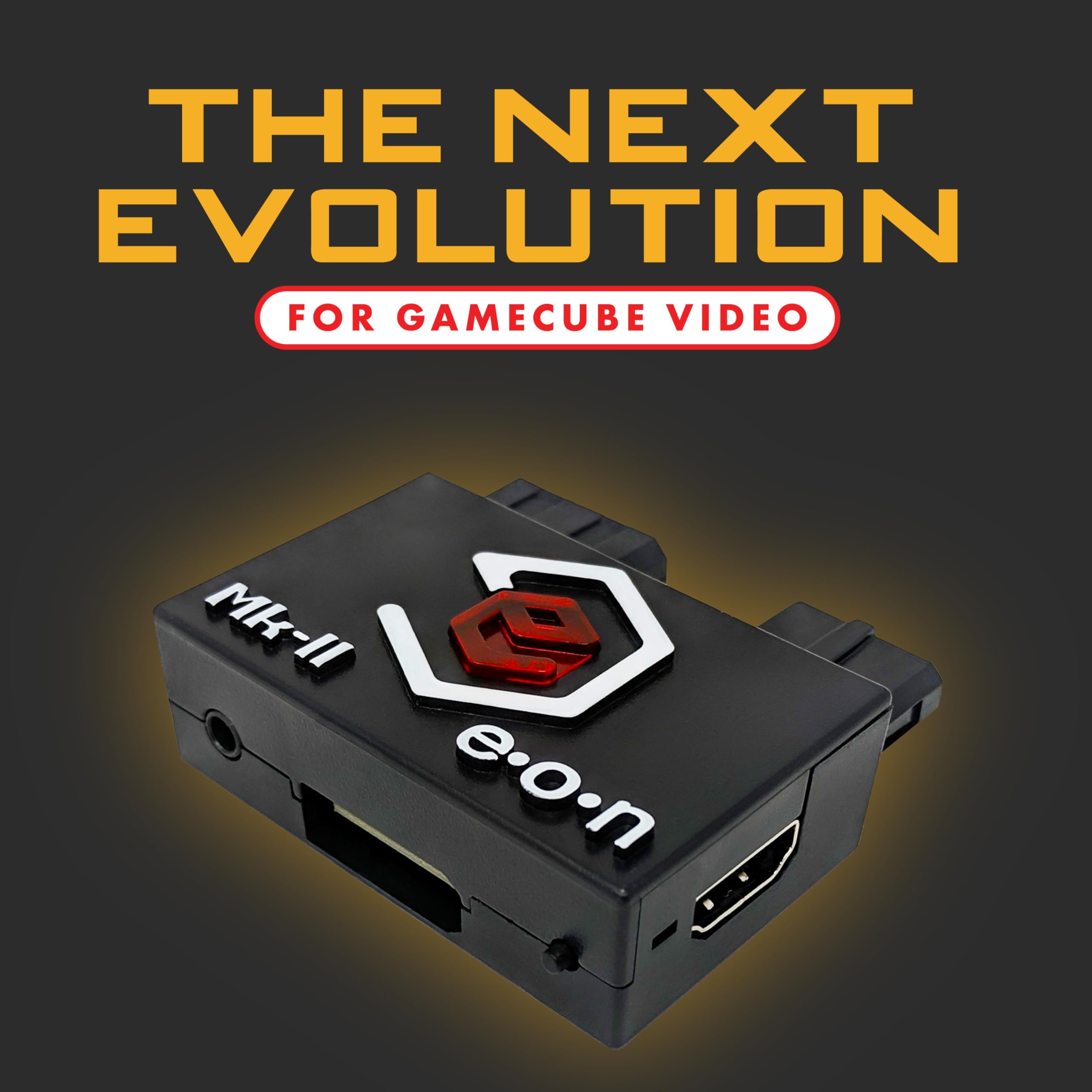 GCHD Mk-II | Gamecube HD Adapter for Nintendo Gamecube – HDMI Converter, Digital Audio, Plug & Play, Zero Lag, Video Enhancer (Jet Black)