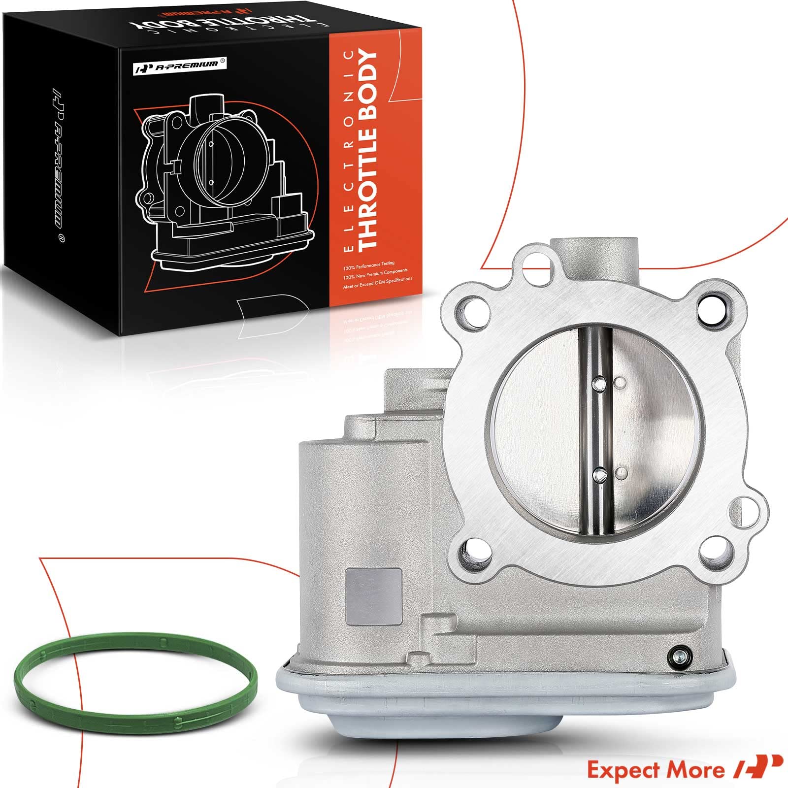 A-Premium Electronic Throttle Body Compatible with Jeep Patriot Compass 2007-2017 & Dodge Avenger Caliber Journey & Chrysler 200 Sebring - 1.8L 2.0L 2.4L, Replaces 4891735AC, 4891735AD