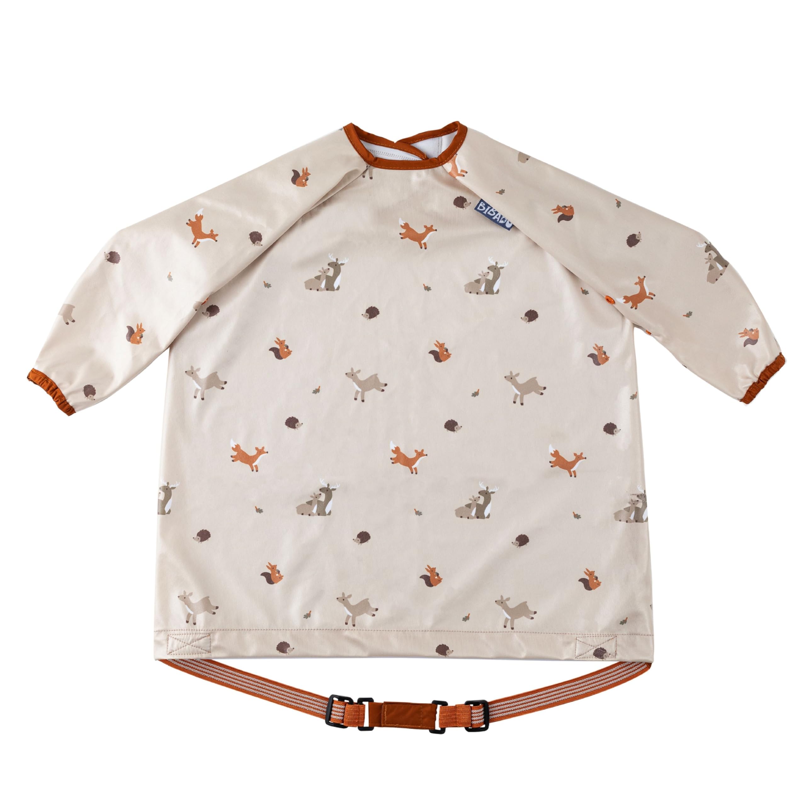 BIBaDO Long Sleeve Coverall Bib – Babies & Toddlers 6-36. Mess Proof Baby Feeding Bib Attaches To Highchairs, Pushchairs, Tables. 100% Waterproof, Machine Washable