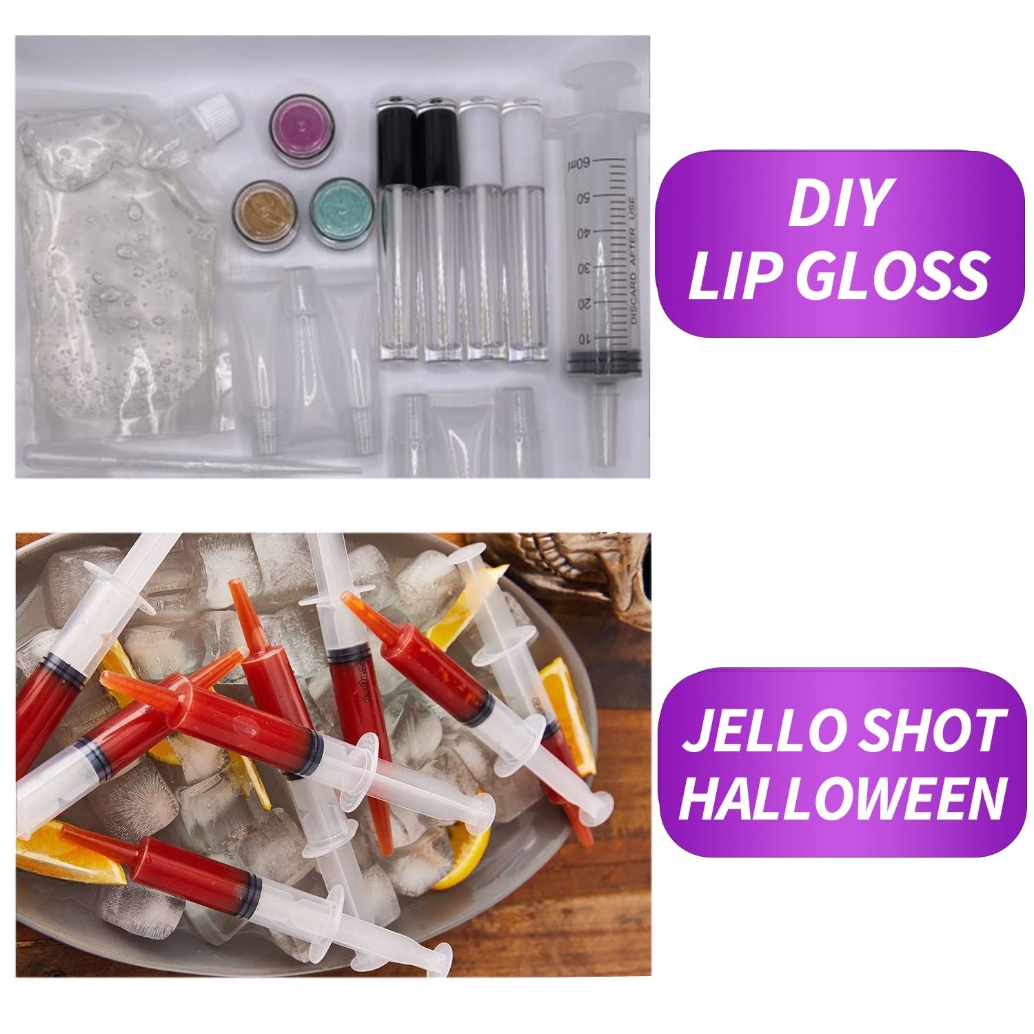 60ml Syringe for Liquid, Oral, Scientific Labs, Measurement, Dispensing, Catheter Tip with Cap- 3 Pack 60ml Syringes