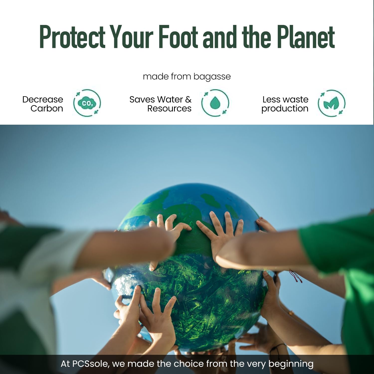 PCSsole Plantar Fasciitis Insoles Pro Green, 240lbs+ Heavy Duty High Arch Support Inserts for Men & Women Bagasse Content Cushion Orthotic Insoles for Foot Pain Relief Flat Feet Arch Pain Heel Pain