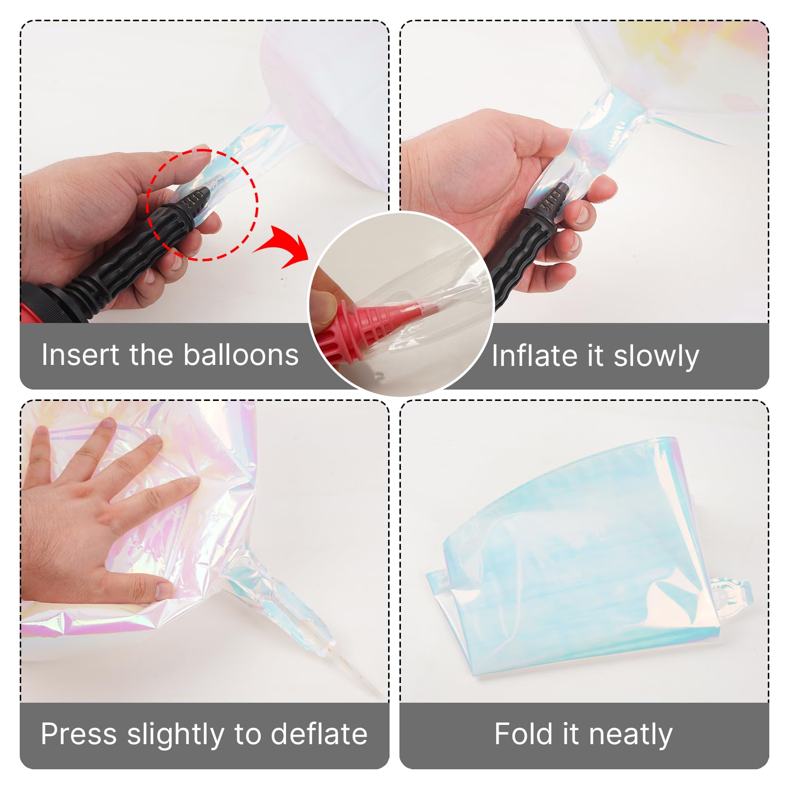 PartyWoo Iridescent Foil Balloons 20pcs Different Sizes Pack of 22 12 10 Inch Large Round Foil Orbz 4D Inflatable Mirror Ball Mylar Balloons for Wedding Anniversary Birthday Disco Party Decorations