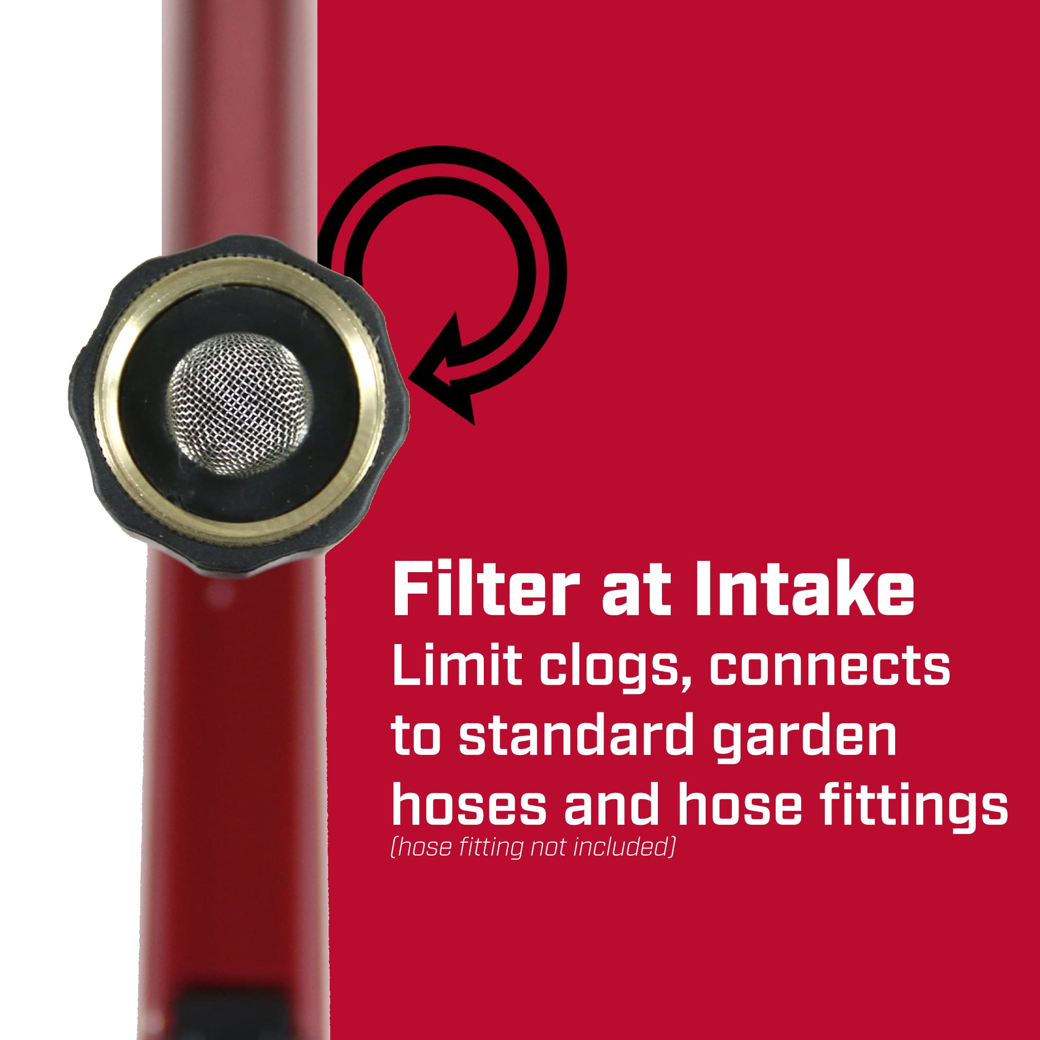 Chapin 4993: Heavy Duty Brass Head Tripod Impact Lawn Sprinkler, 360 Degree Coverage for Large Lawns, Golf Courses, Gardens, Adjustable Height, Gooseneck Hose Connection, Red and Black