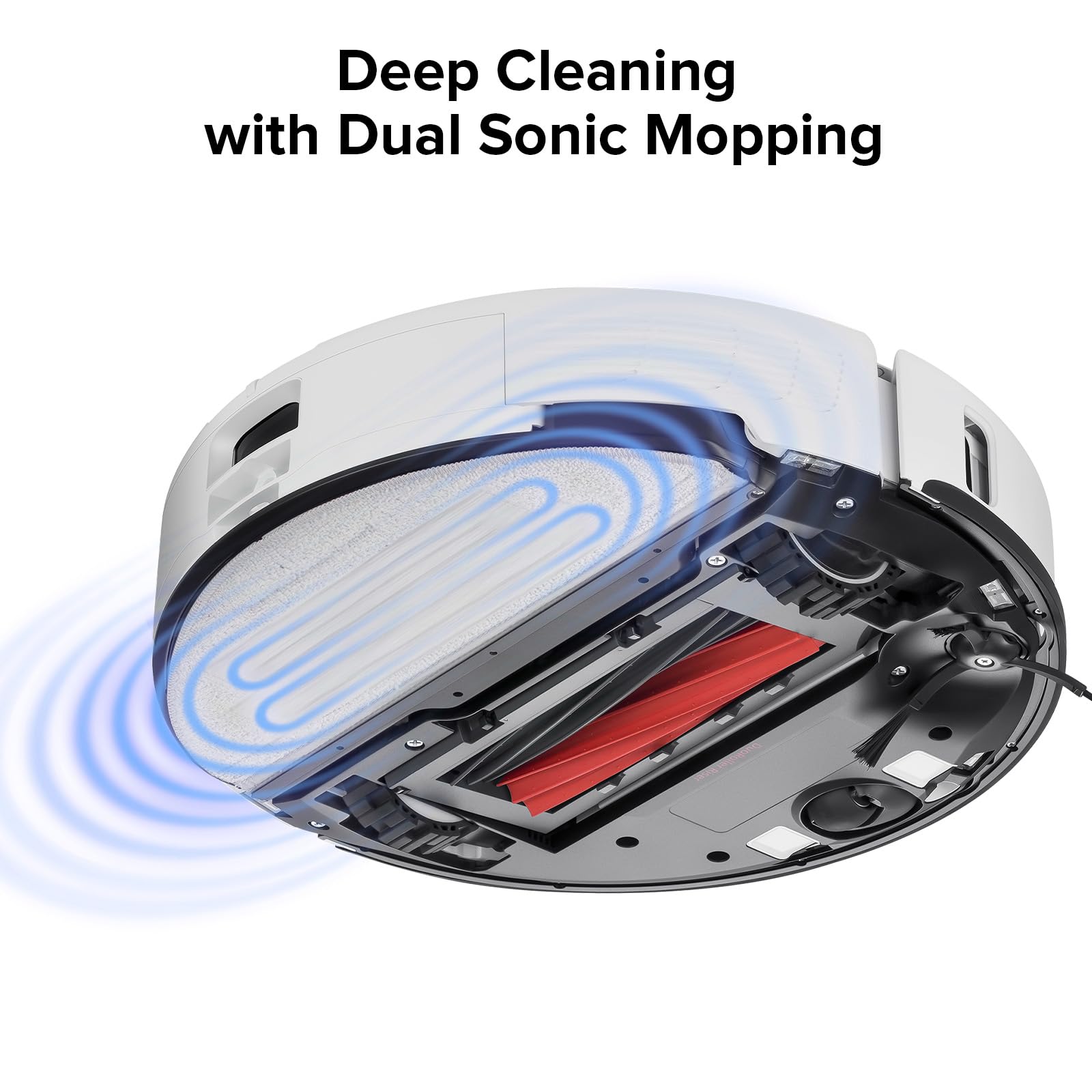 roborock 2 Pack Microfiber Mop Cloths for S8 Pro Ultra Robot Vacuum Cleaner, with Dual Sonic Vibrations Modules, Mop Pad Replacement Accessories