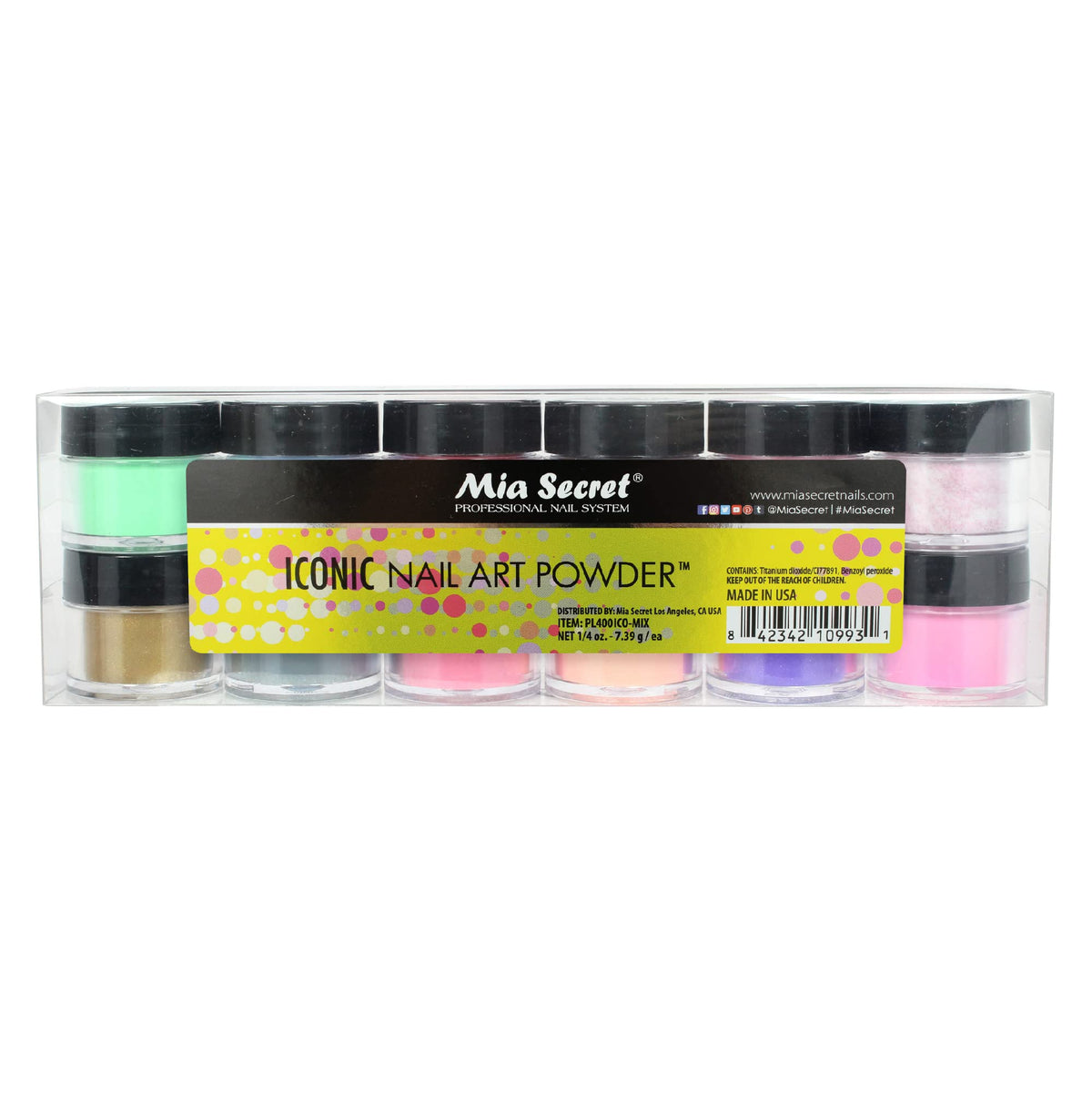 Mia Secret Nail Art Powder - Iconic Collection (12 PC)