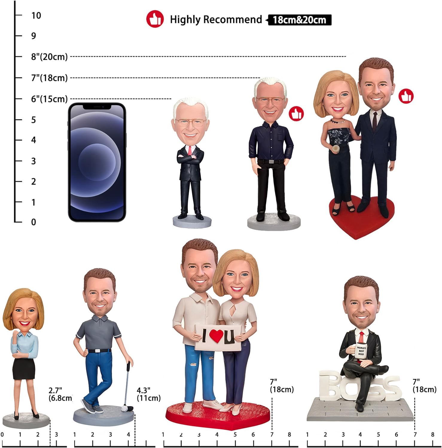 AWZY Custom Bobblehead, Personalized Unique Handmade Bobbleheads Figurine, Action Figure Based on Your Photo