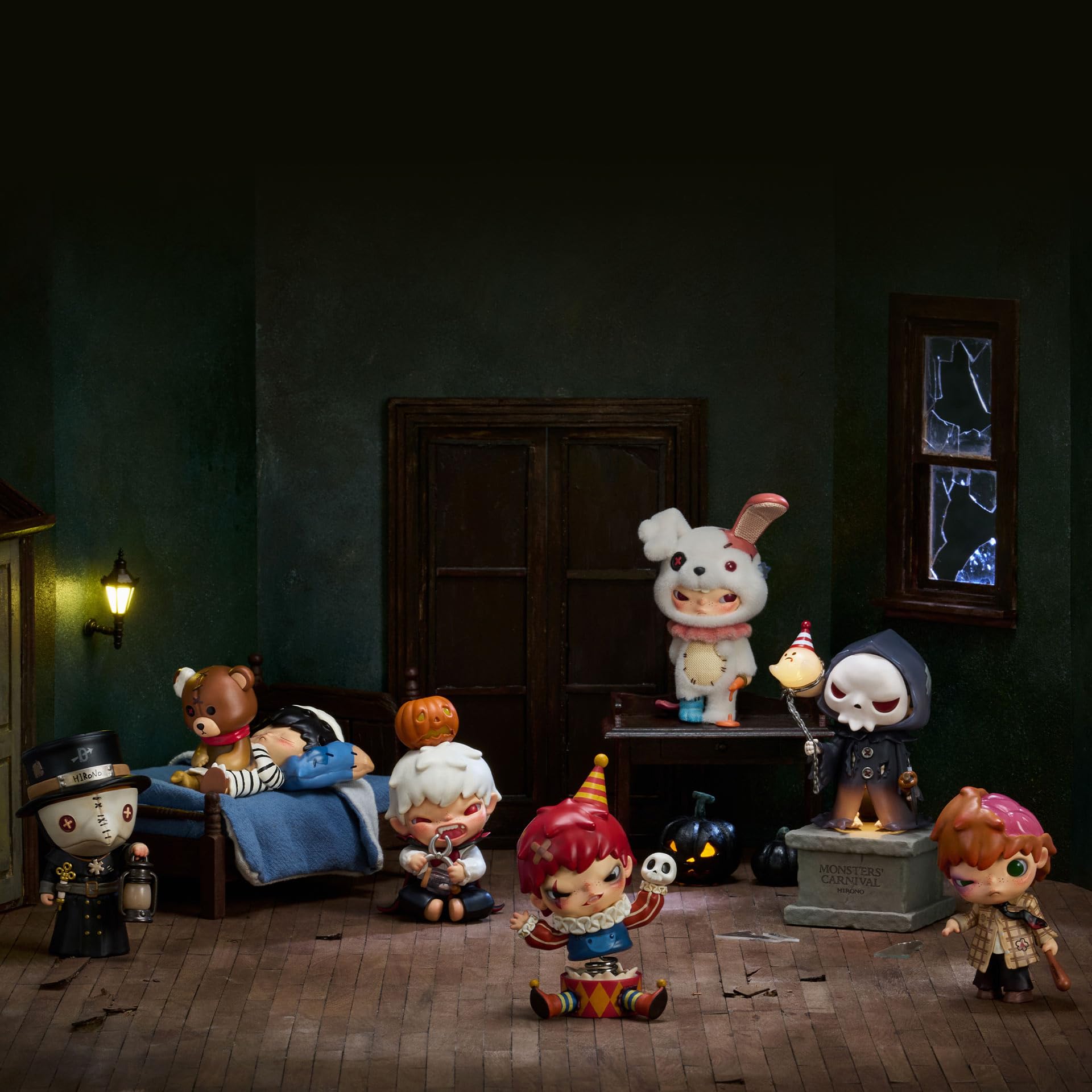 POP MART Hirono Monsters' Carnival Series Blind Box Figures, Collectible Toys Home Decorations, Holiday Birthday Gifts for Girls and Boys, Single Box