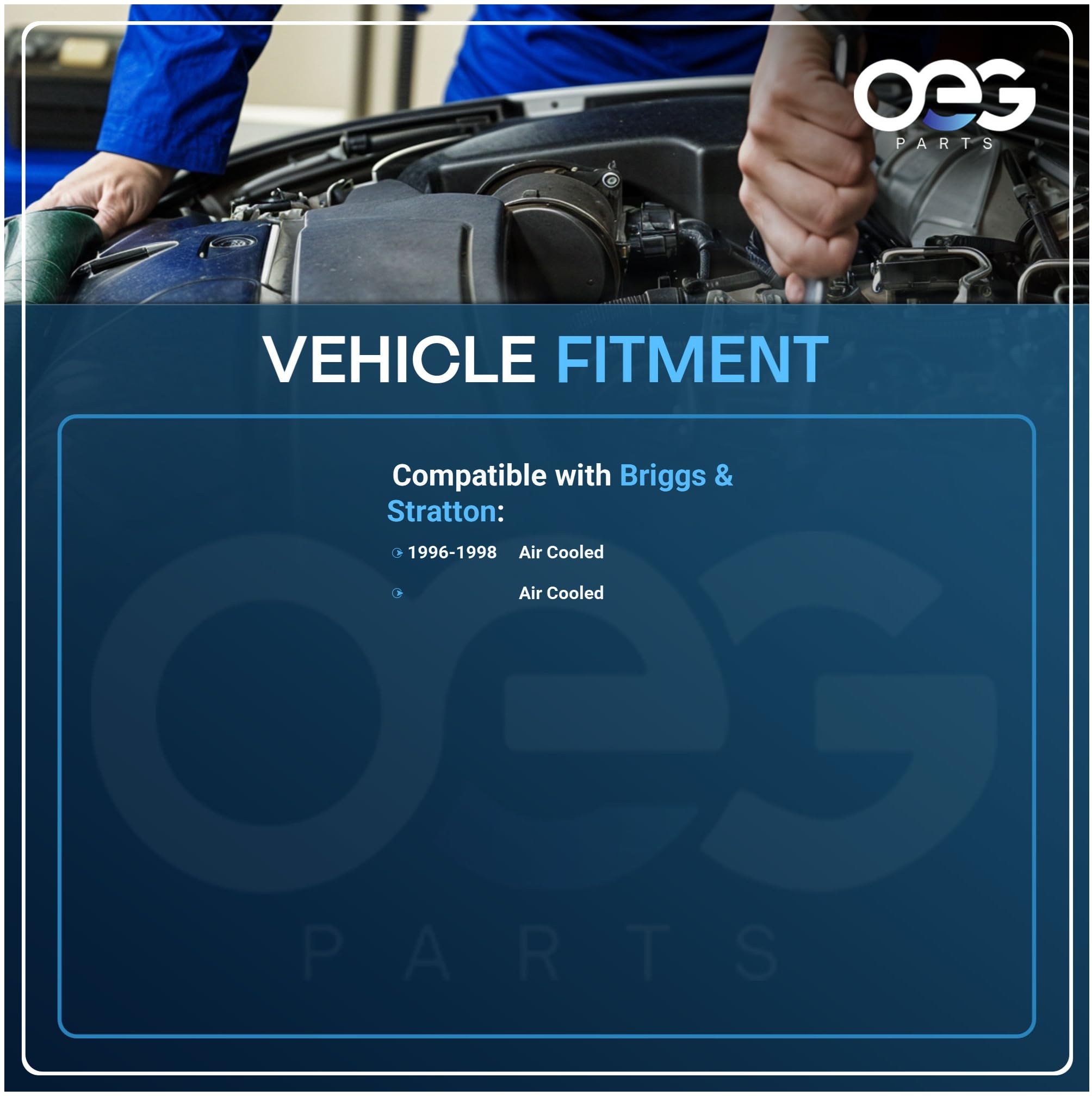 OEG Parts New Starter Compatible with Briggs V Twin Cylinder HD 108mm OAL 14HP 16HP 18 HP 1996-1998 399928, 498148, 495100, SBS0009, 41022010, 41022010R