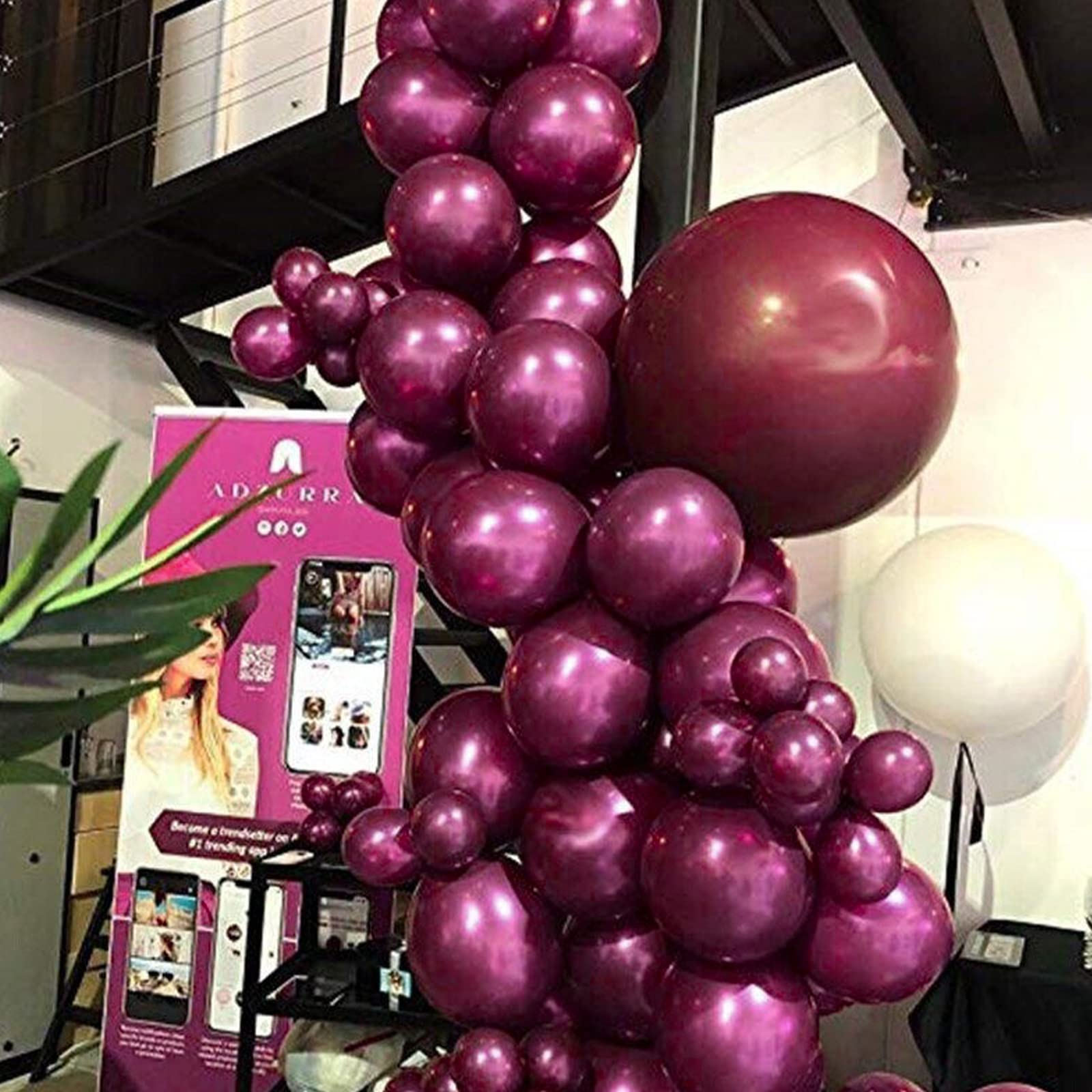 PartyWoo Metallic Hot Pink Balloons 100pcs Different Sizes of 18 12 10 5 Inch Chorme Dark Pink Magenta Fuchsia Balloon Arch Kit Garland for Wedding Birthday Baby Shower Party Decorations Pink-G114