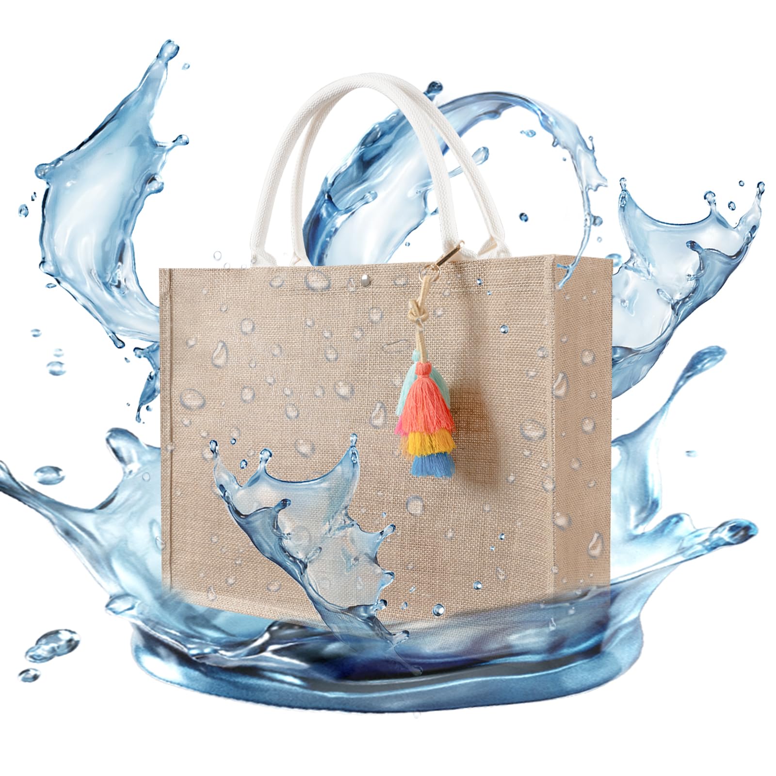Hydroserenity Straw Bags for Women, Mesh Straw Beach Tote Bag Sandproof Waterproof, handbag, Foldable Large Capacity, Perfect Gifts for Women