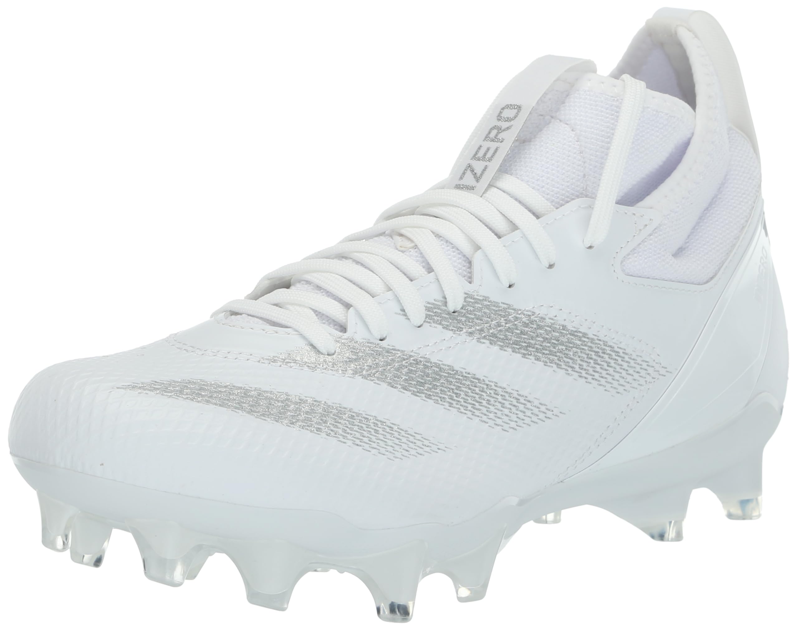 adidas Unisex Adizero Impact American Football Sneaker, White/Silver Metallic/White, 7 US Men