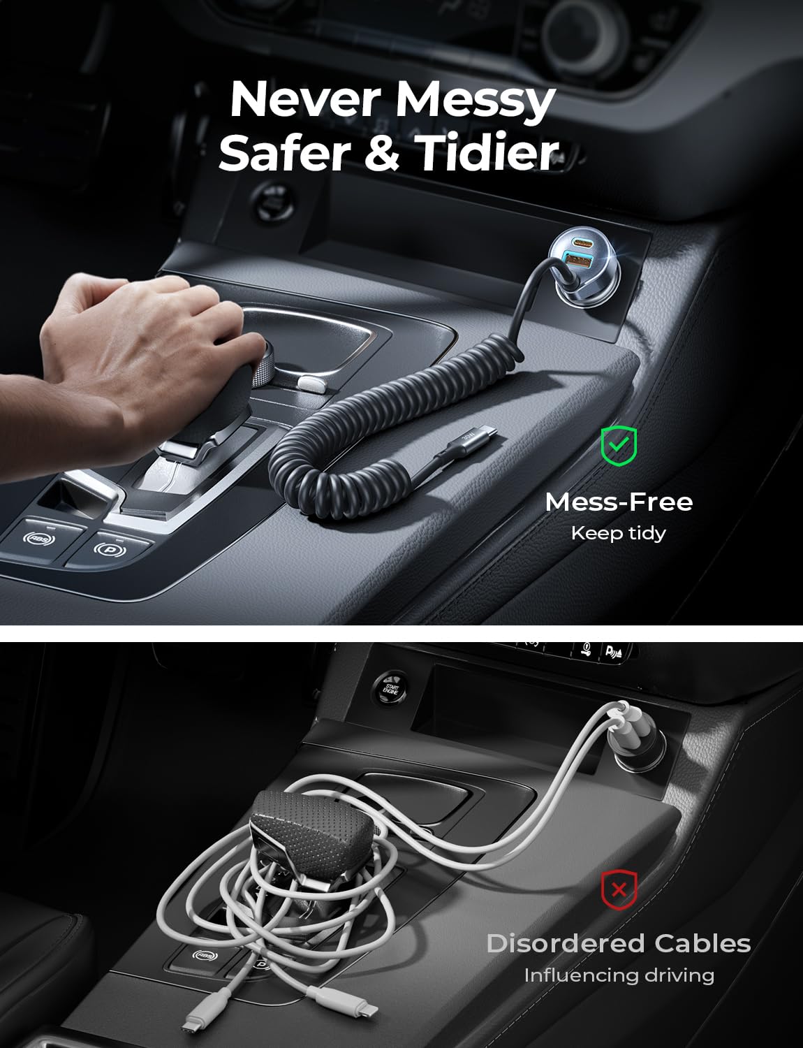 LISEN 90W for iPhone 17 16 15 Pro Max Car Charger USB C Fast Charging,Super Fast for iPhone 15 16 17 Pro Car Charger Type C Adapter Fit iPhone 17 16 15 Air ProMax Plus,Samsung Galaxy S25/24,Android