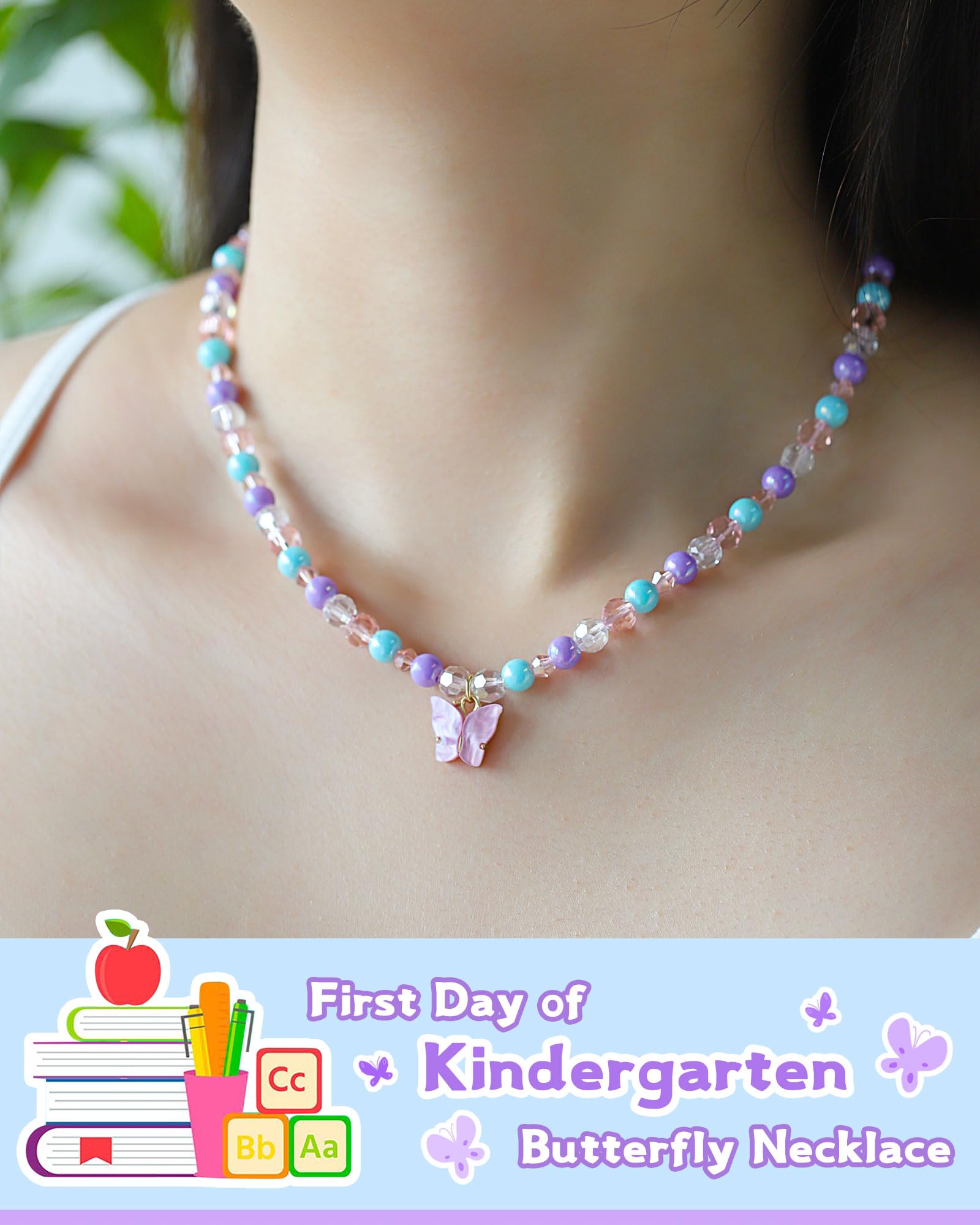 Kidbbi First Day of Kindergarten Gift First Day of School Back to School Necklace Gifts for Kids Girls