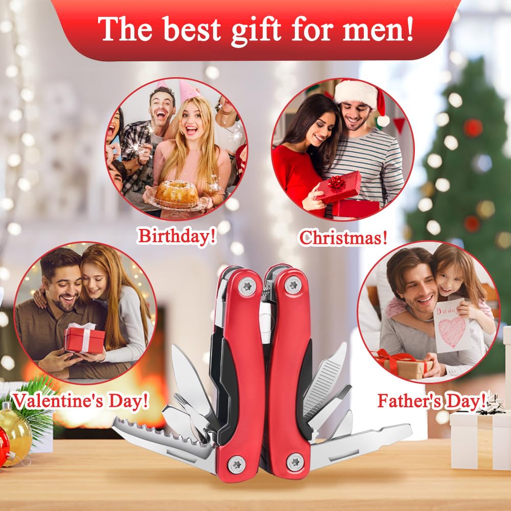 Outdoor Portable Mini Multi Multitool plier, Gift for Men - Ideal Gift for Dad、Brother or Boyfriend – Hiking, Bike Outdoor Tools、Camping,、Survival Multitool.