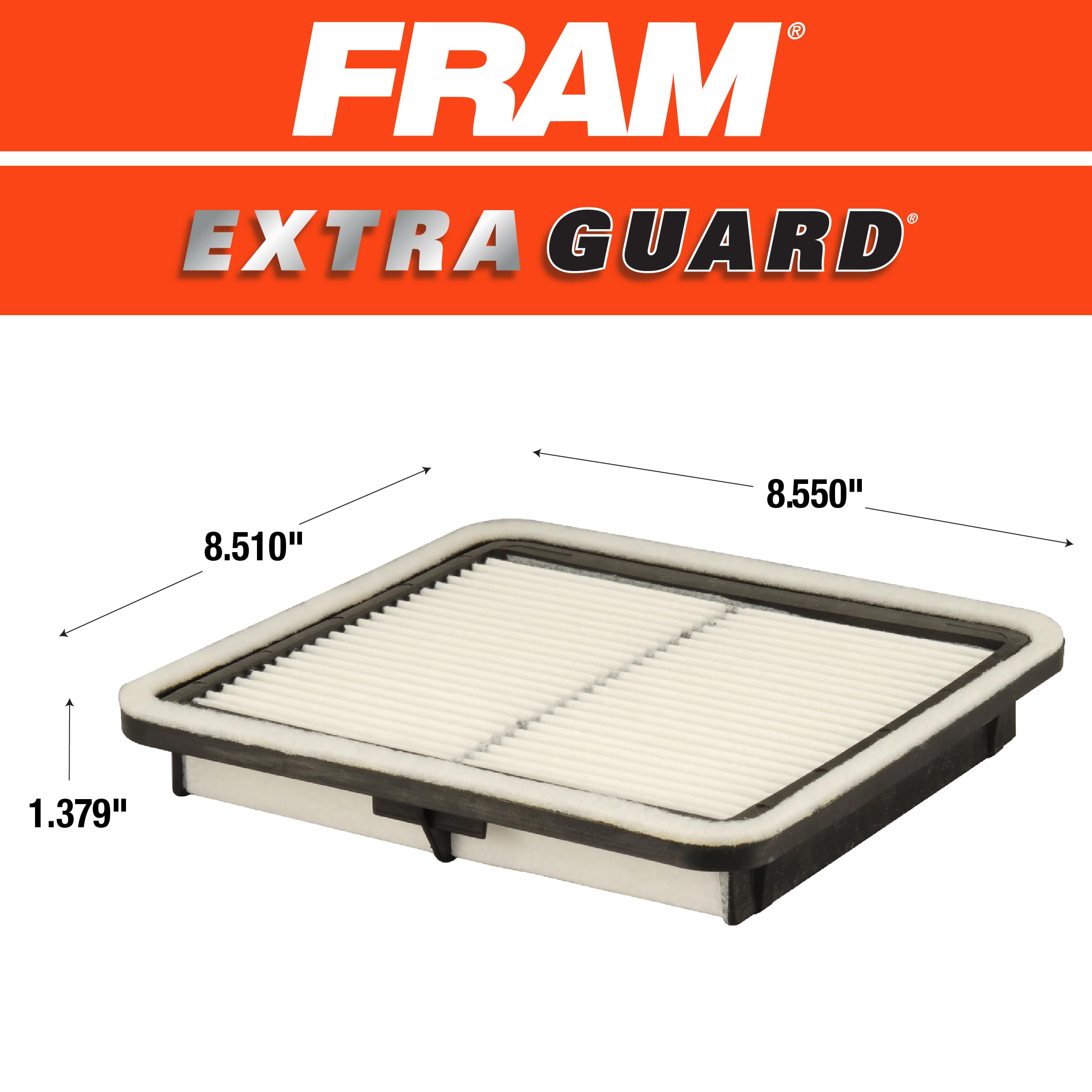 FRAM Extra Guard CA9997 Replacement Engine Air Filter for Select Subaru Models, Provides Up to 12 Months or 12,000 Miles Filter Protection